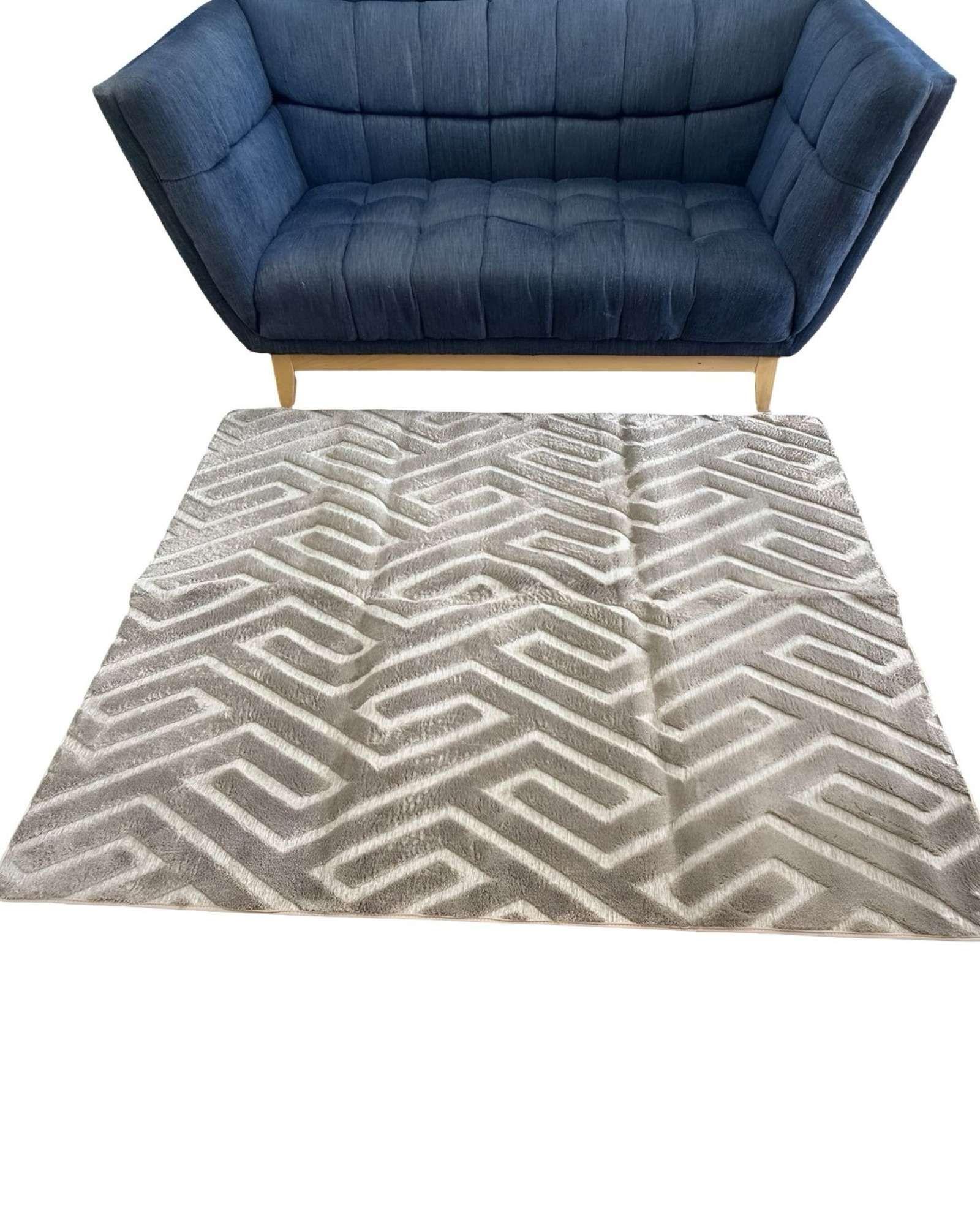 ALFOMBRA LIVING DISEÑO ELEGANTE 160X200CM BEIGE OSCURO-0
