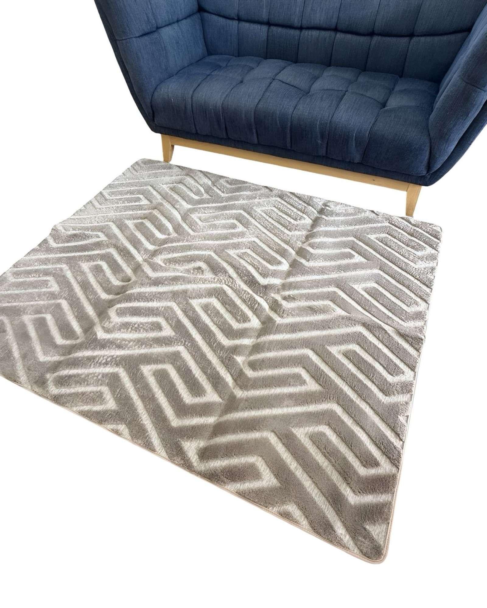 ALFOMBRA LIVING DISEÑO ELEGANTE 160X200CM BEIGE OSCURO-1