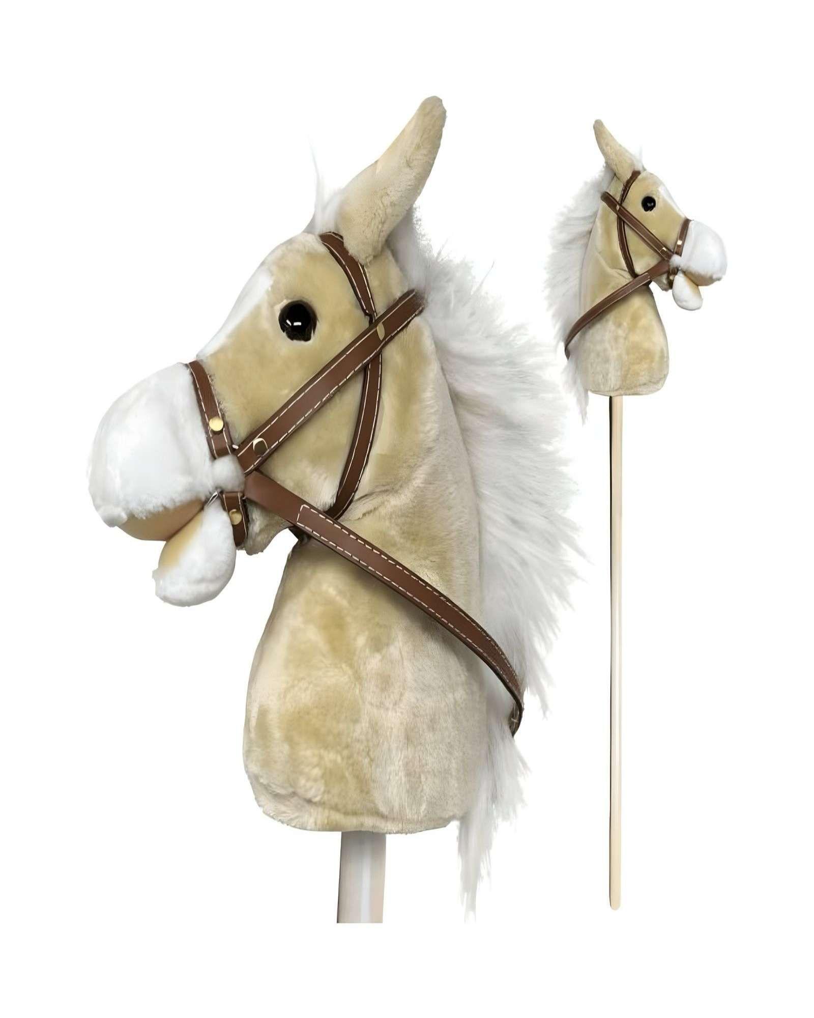 Caballo Bastón de Madera con Sonido Beige-0
