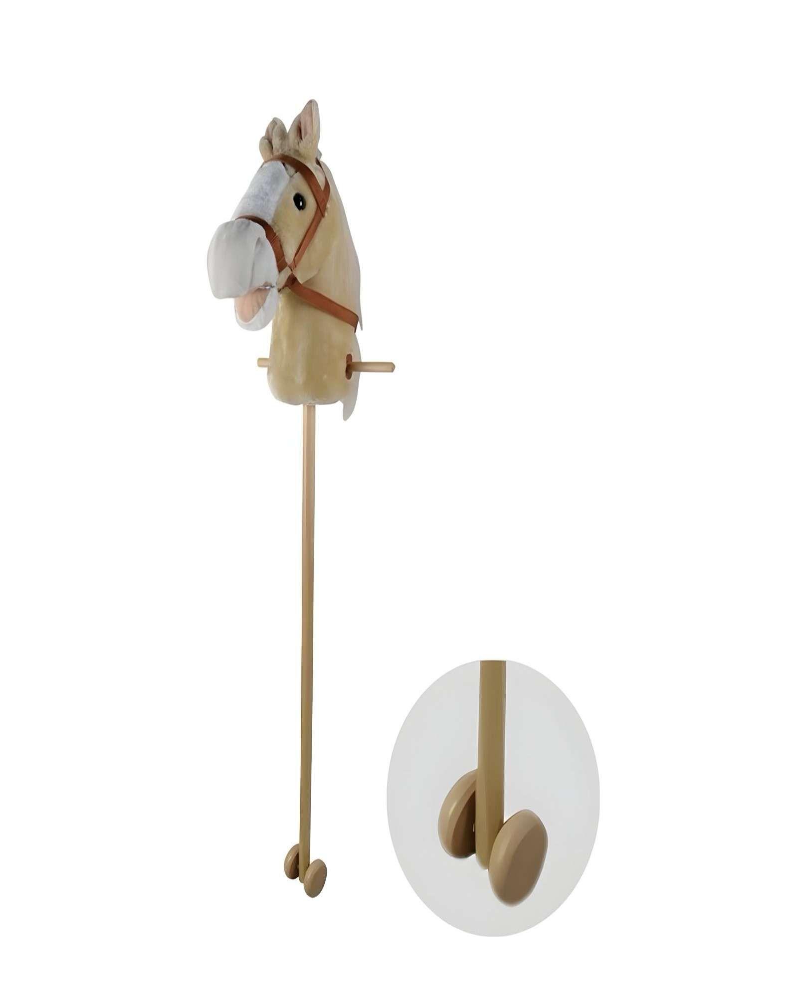 Caballo Bastón de Madera con Sonido Beige-2