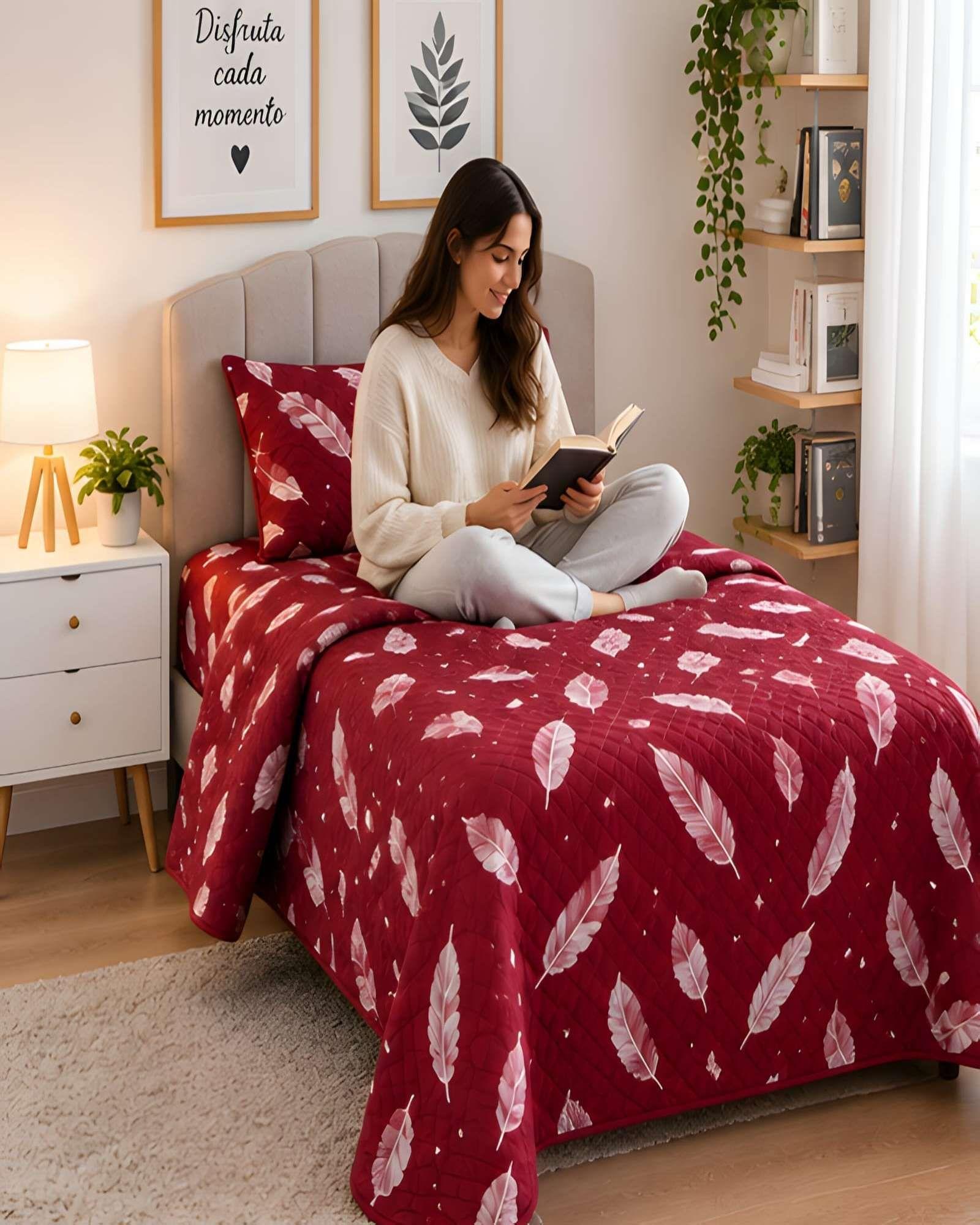Set de Cubrecama y Funda de Almohada 1.5 plaza 180x230cm A13-2