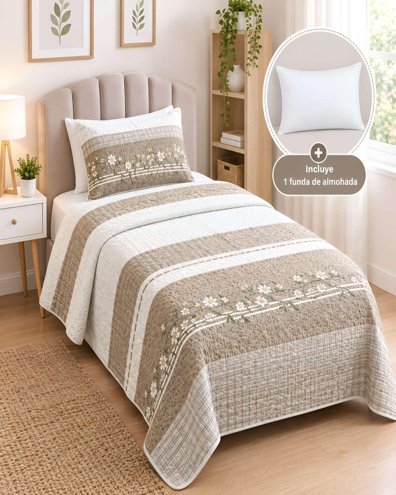 Quilt 1.5 Plazas 180x230 cm + Funda de Almohada-3