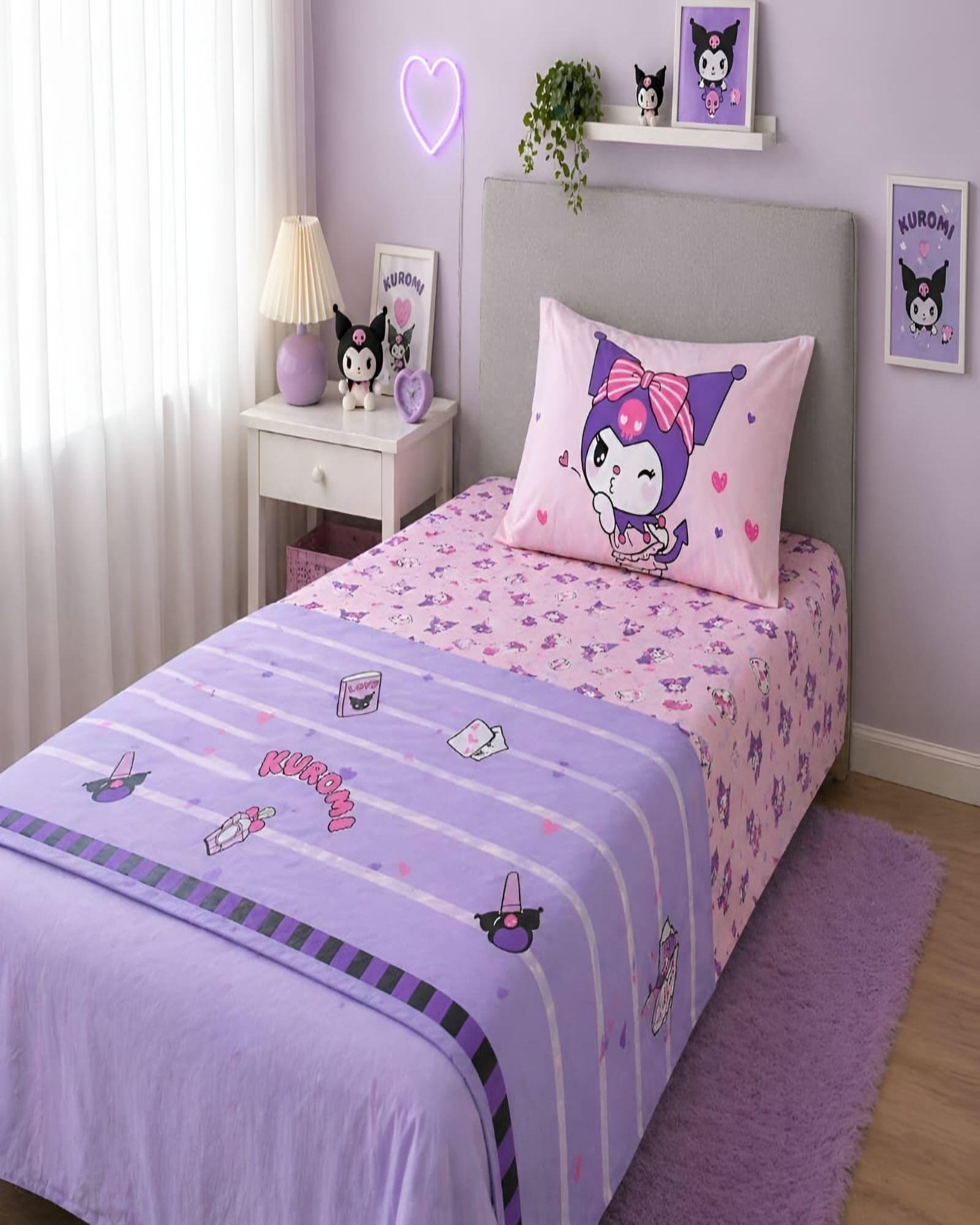 Sabanas infantil Kuromi plaza y media Mashini-3