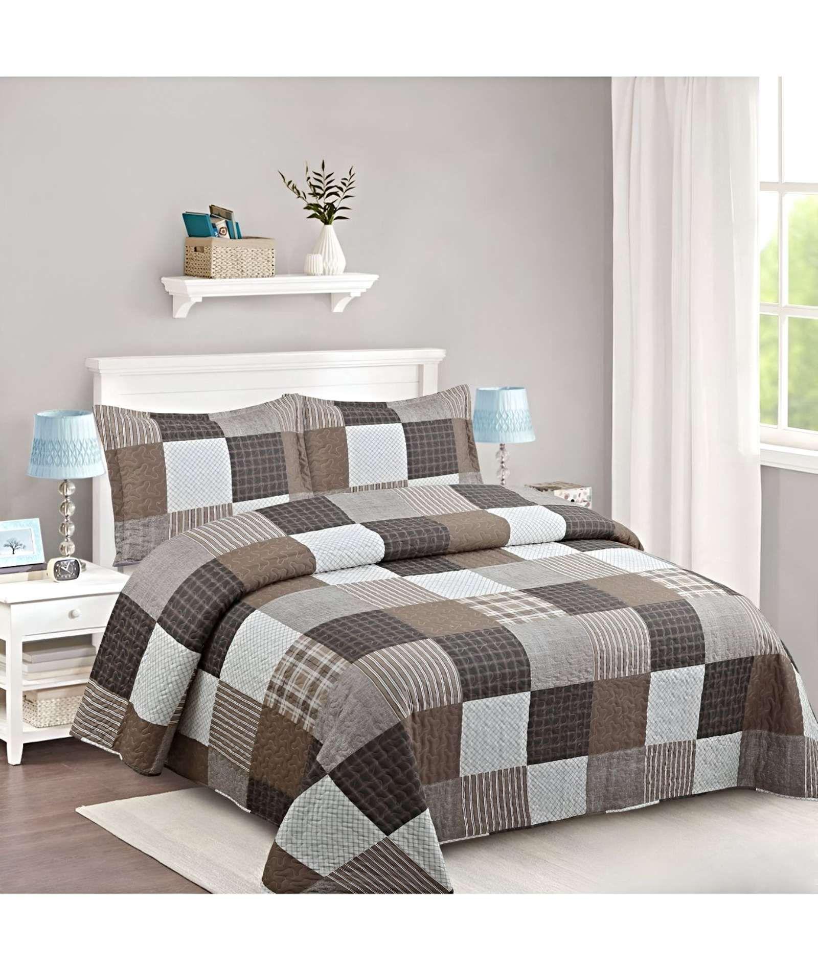 CUBRECAMA COLCHA QUILT DE VERANO PLAZA Y MEDIA A25-2