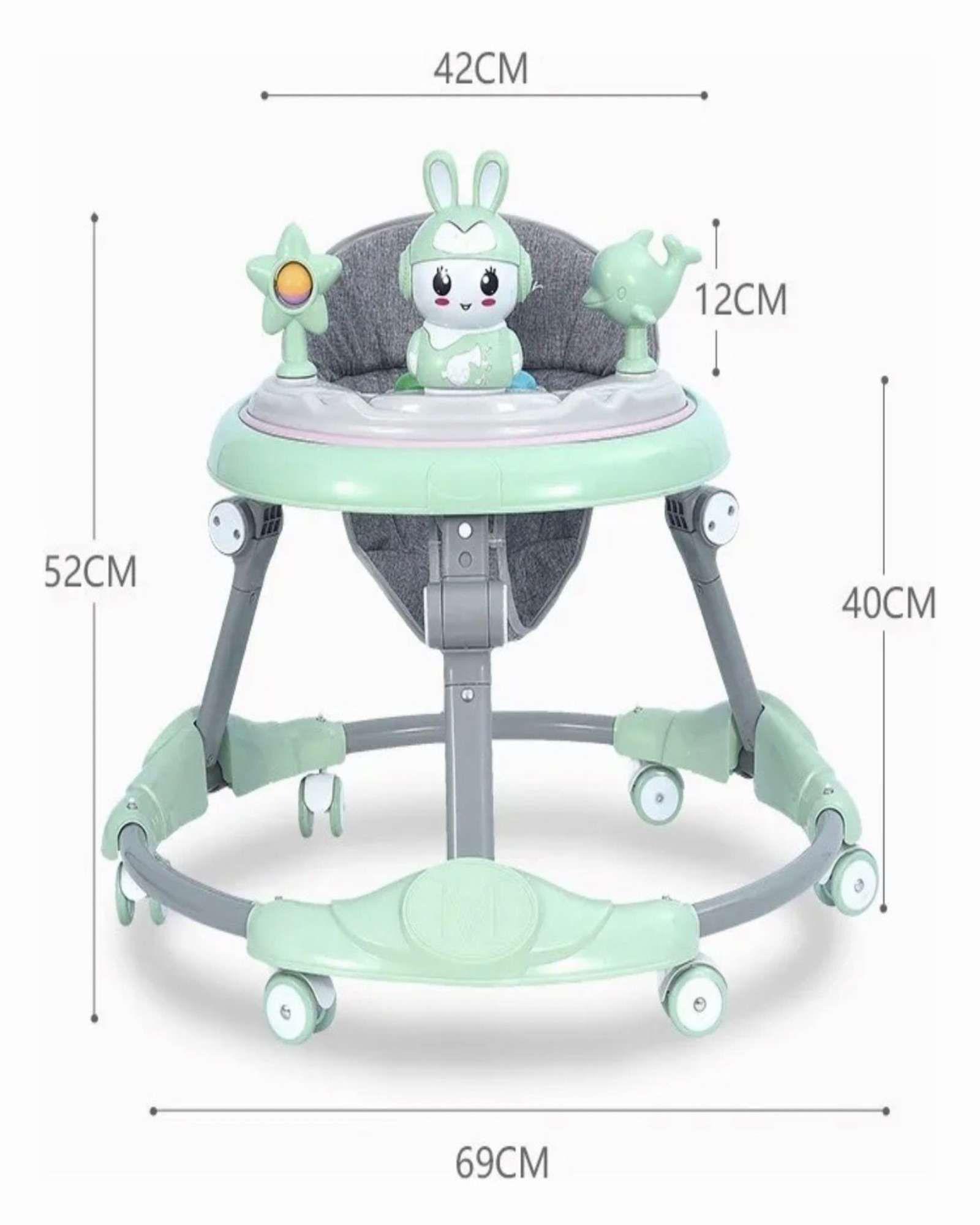 Pack 2 Andador de Bebe Gemelos con Juegos Interactivos Verde Menta-3