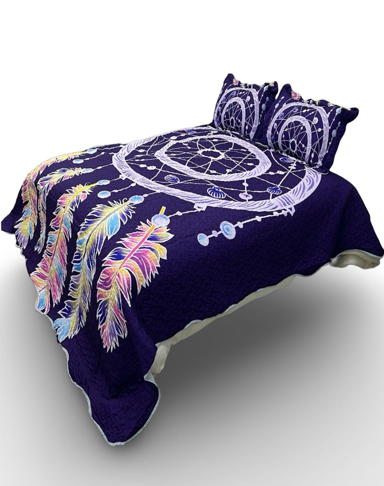 Cubrecama Quilt Mandala - 2 Plazas Elegante A1-1