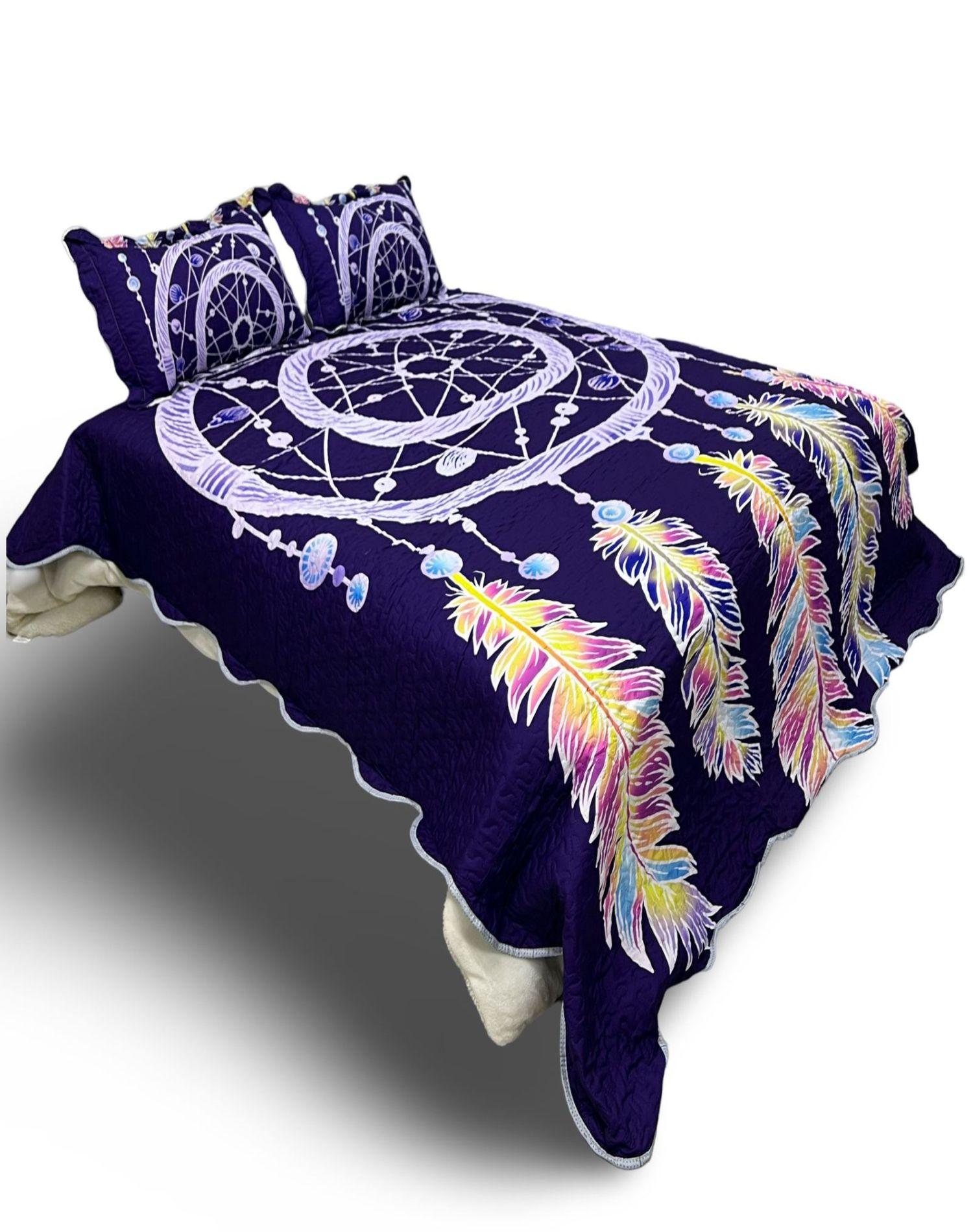 Cubrecama Quilt Mandala - 2 Plazas Elegante A1-2