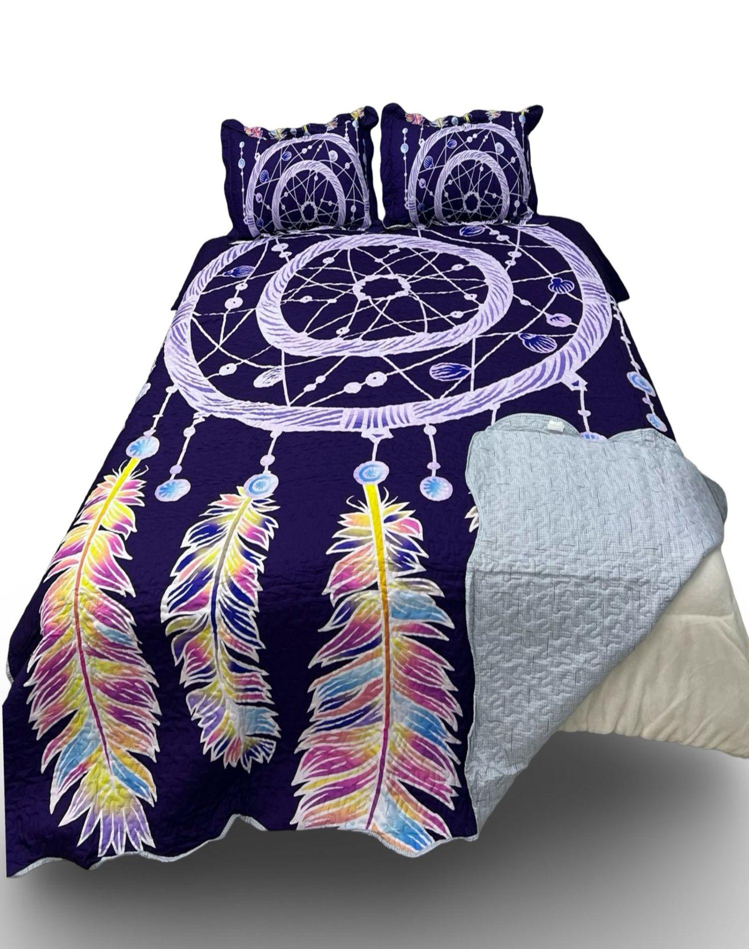 Cubrecama Quilt Mandala - 2 Plazas Elegante A1-3