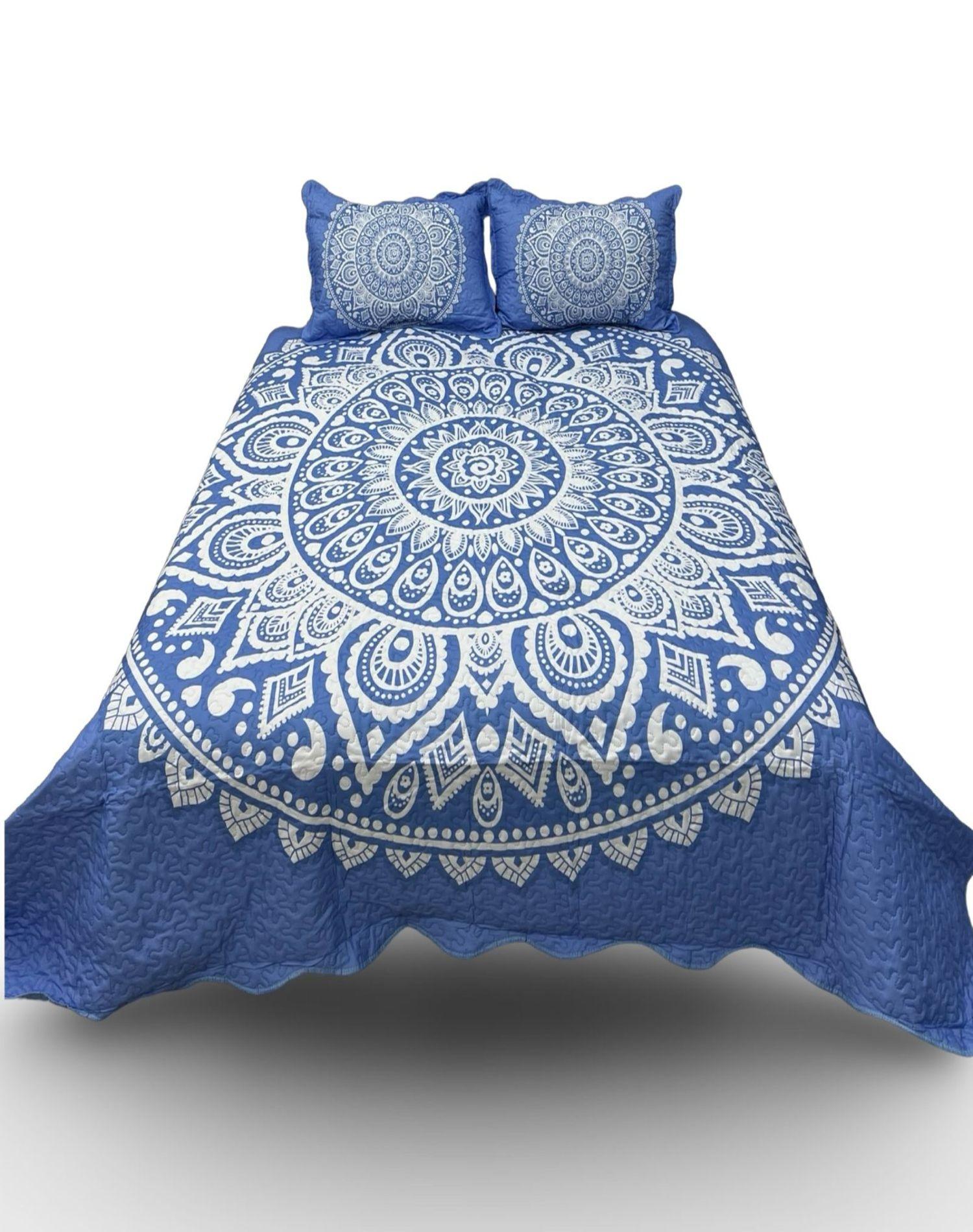 Cubrecama Quilt Mandala - 2 Plazas Elegante A1-0