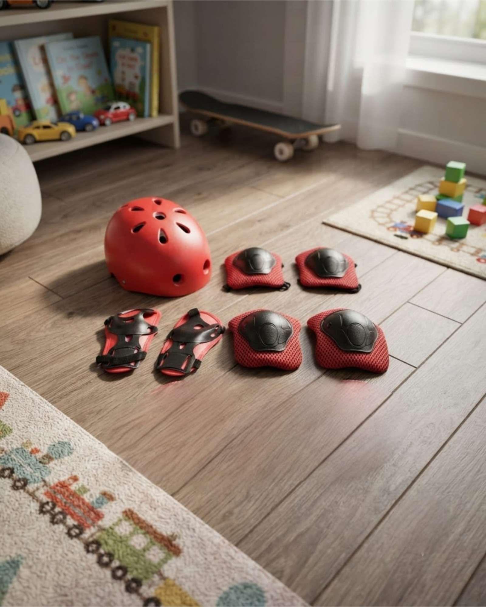 Kit De Proteccion Infantil Casco Rodilleras Coderas Y Muniqueras 03-5