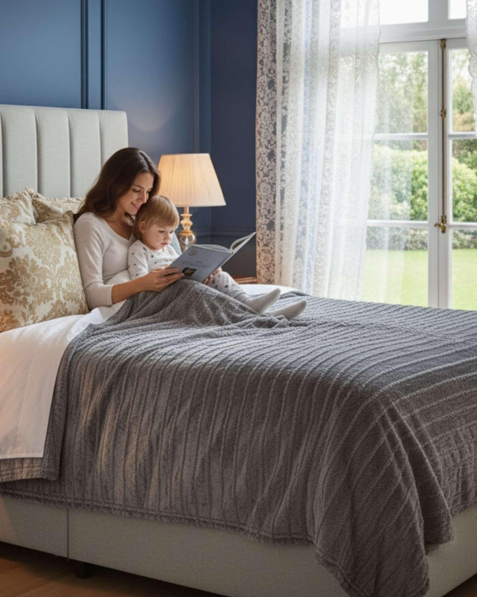 Frazada Soft Premium Estilo Boho Nórdico Plaza y Media Extra Suave y Liviana A4-4