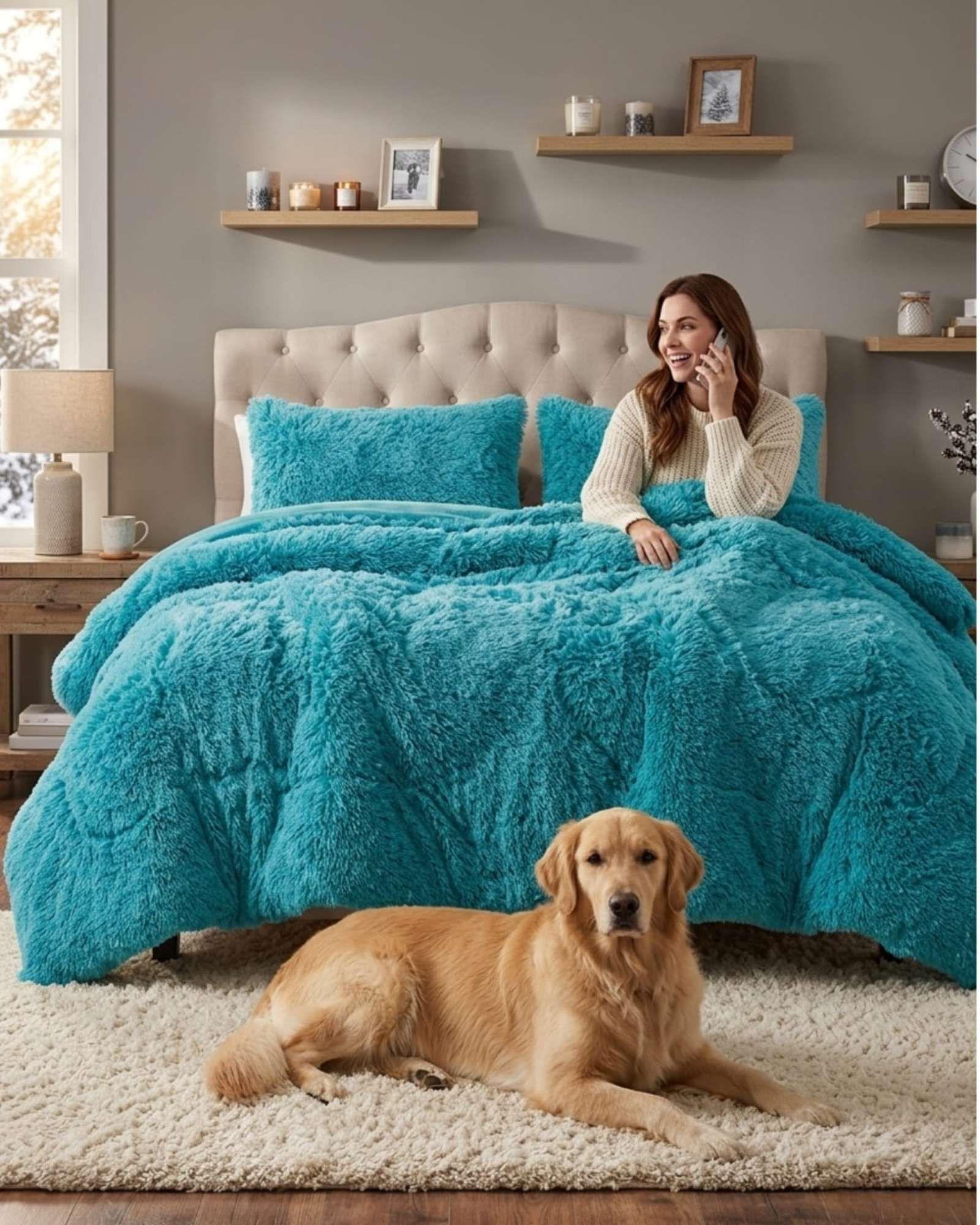 Plumón 2 Plazas Chiporro Sherpa Extra Cálido + Fundas verde-4