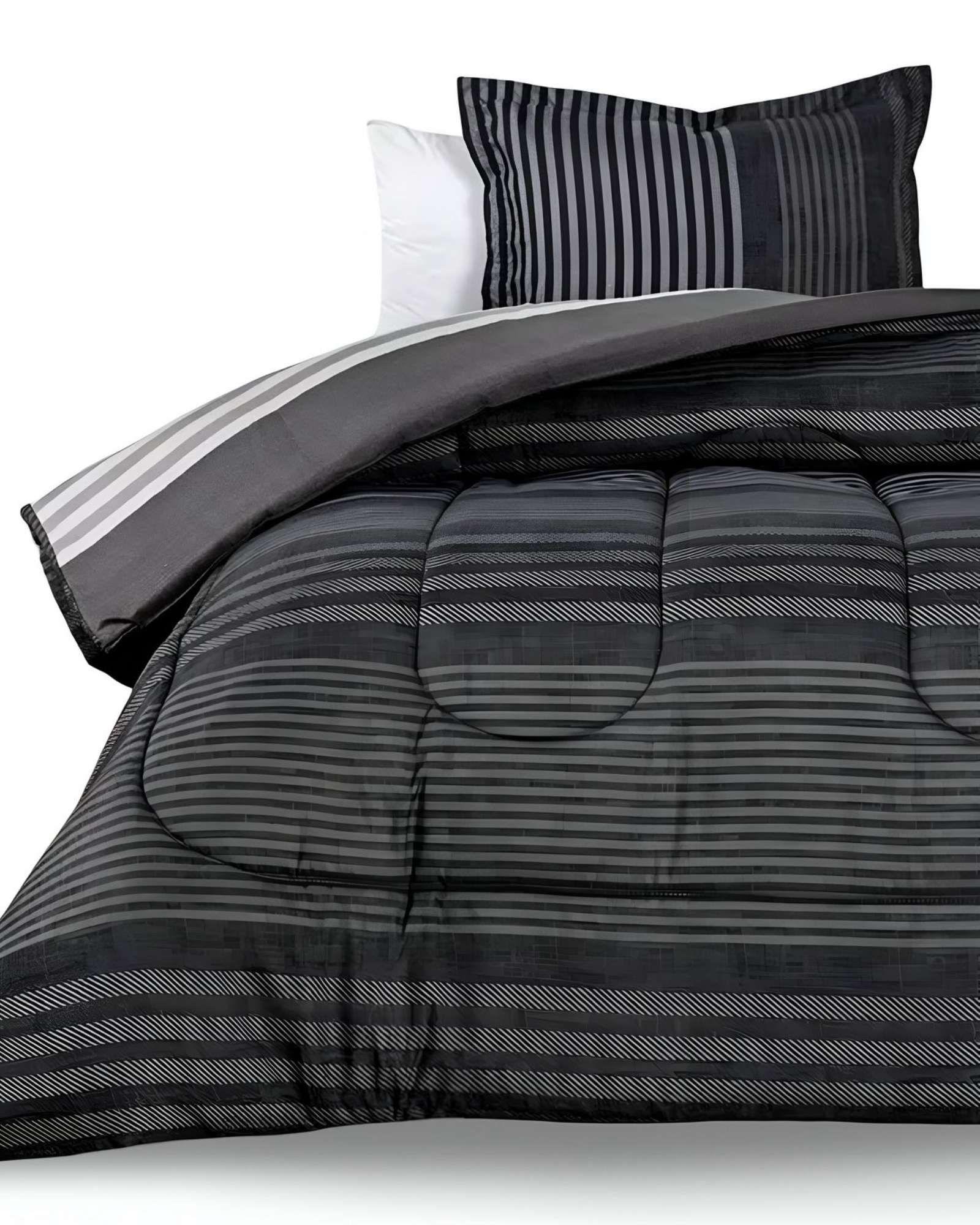 Edredón Plumón Estampado 1.5 Plazas American Family A08-2