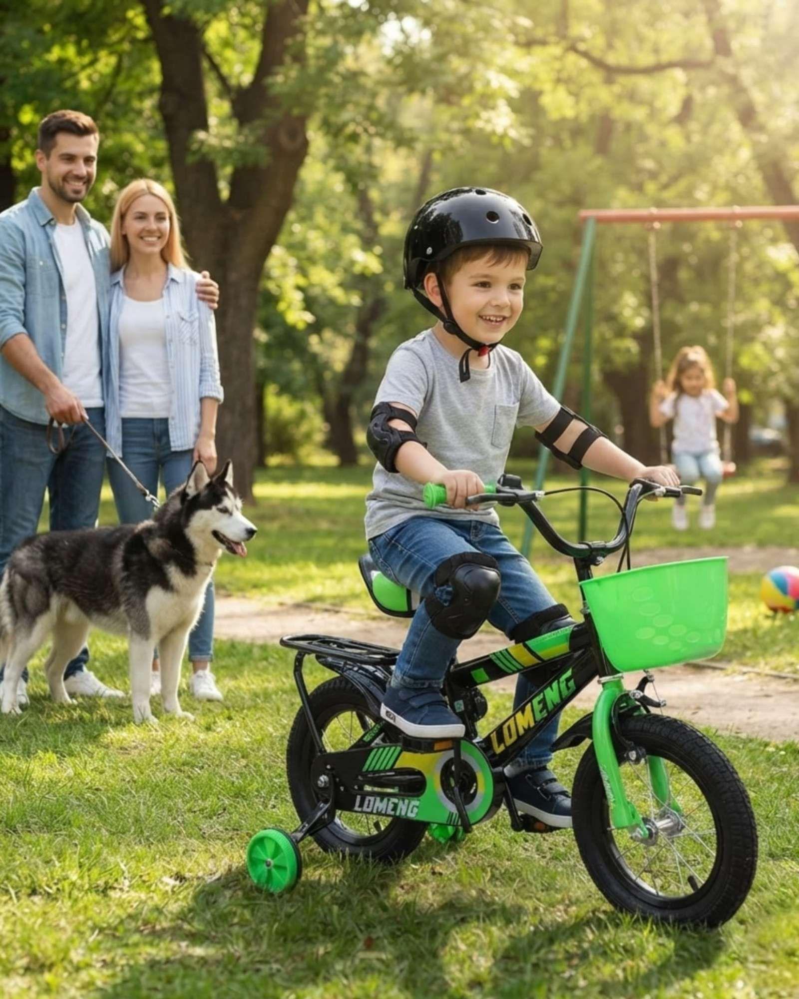 Bicicleta Para Niños Aro 14 Con Kit De Protección Y Casco 04-3