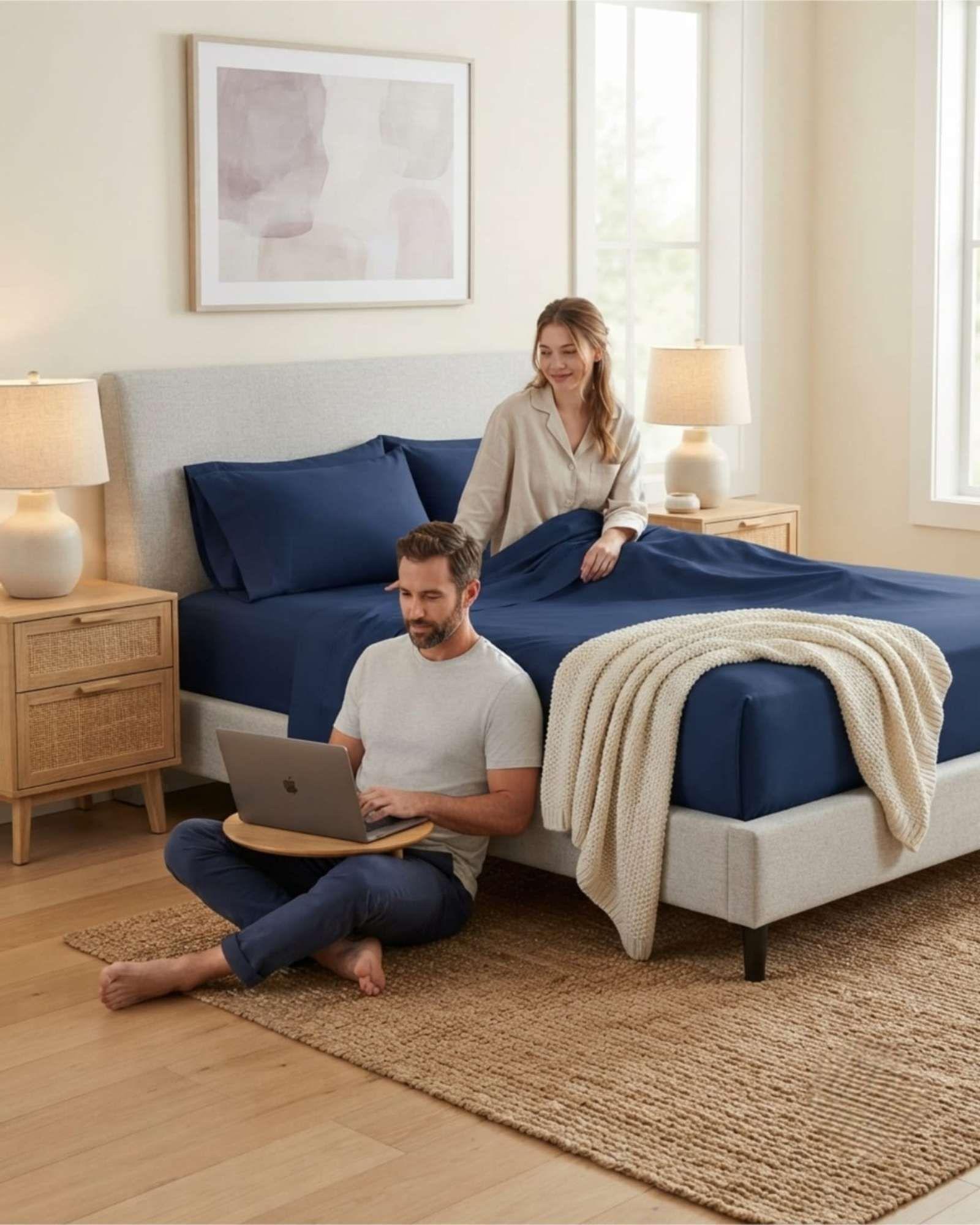 Juego De Sabanas Lisas Estilo Elegante Y Moderno King m8-3