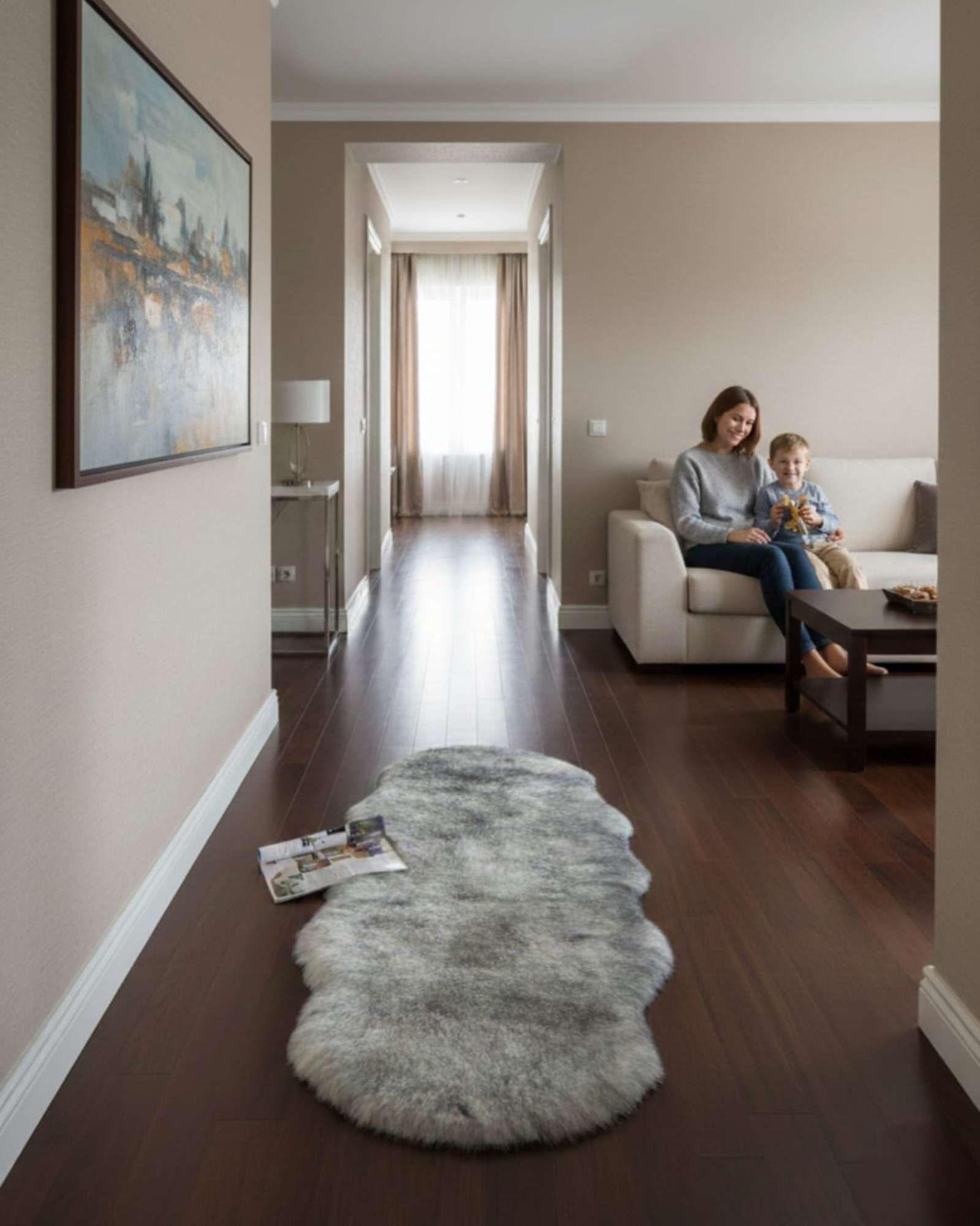 Alfombra de pelo de Oveja sintetico ultra suave m2-3