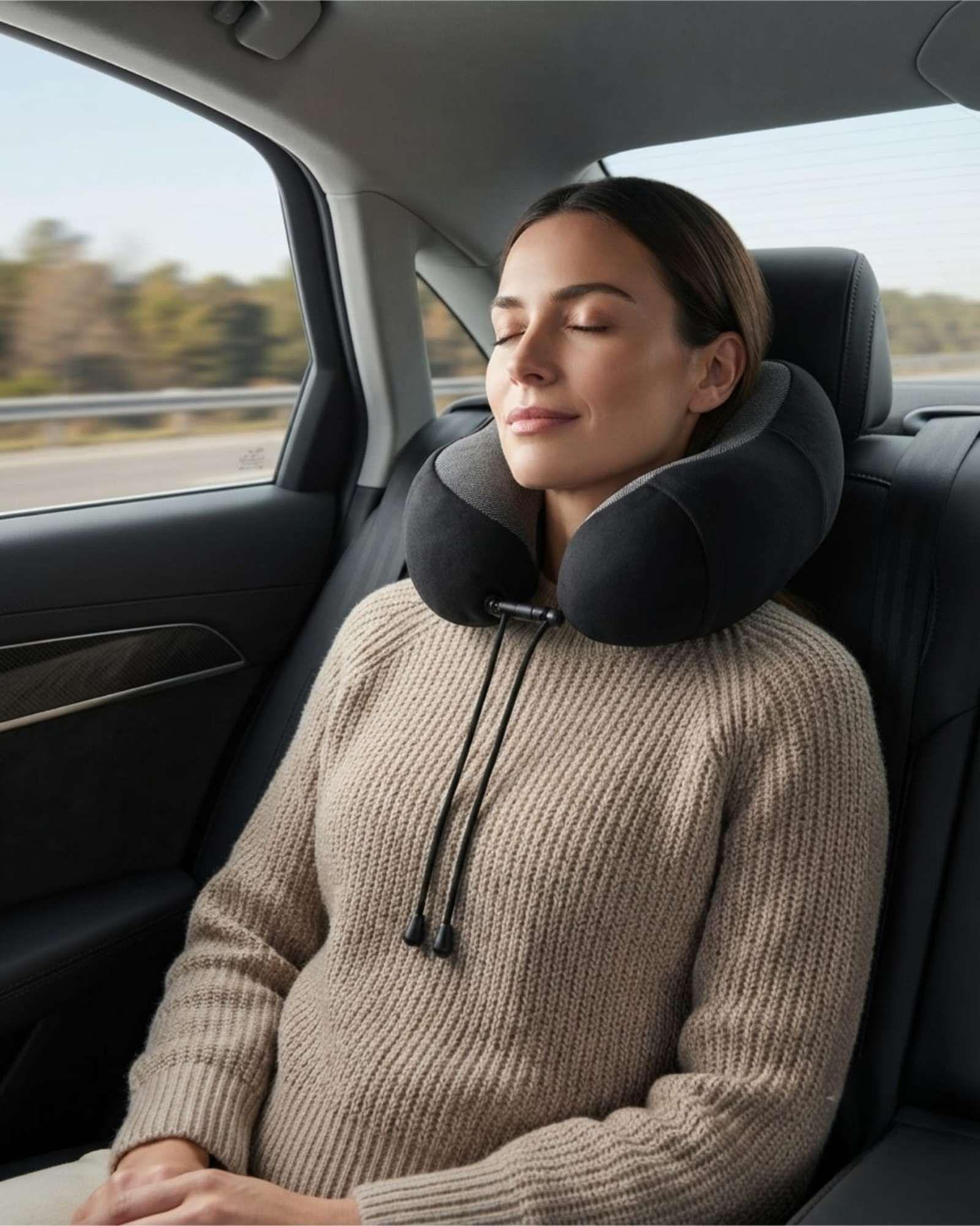 Almohada de Cuello Ergonómica para Viaje Avión y Auto - Soporte Cervical 06-2