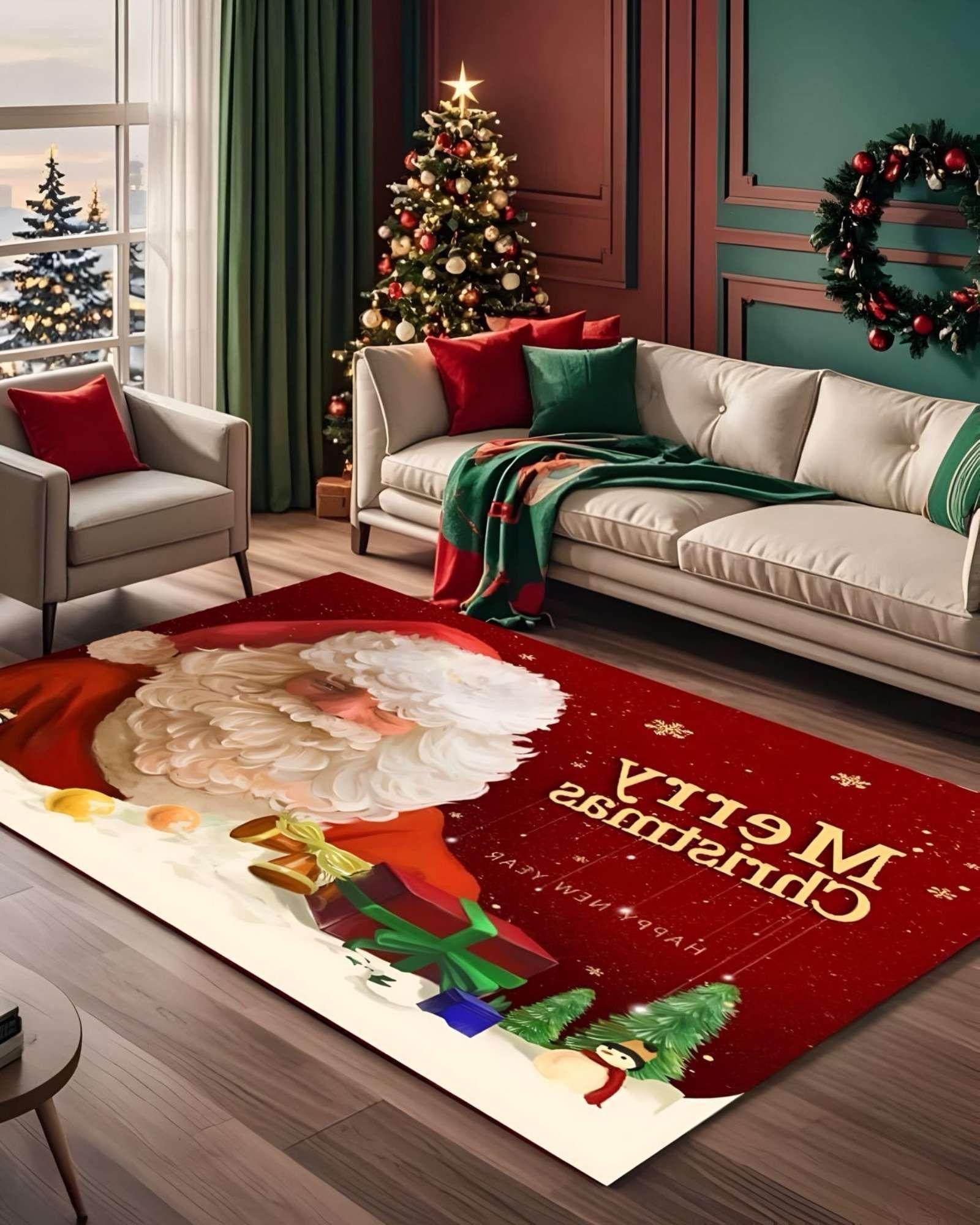 ALFOMBRA NAVIDAD PARA LIVING O COMEDOR 180cm x 200 cm A04-2