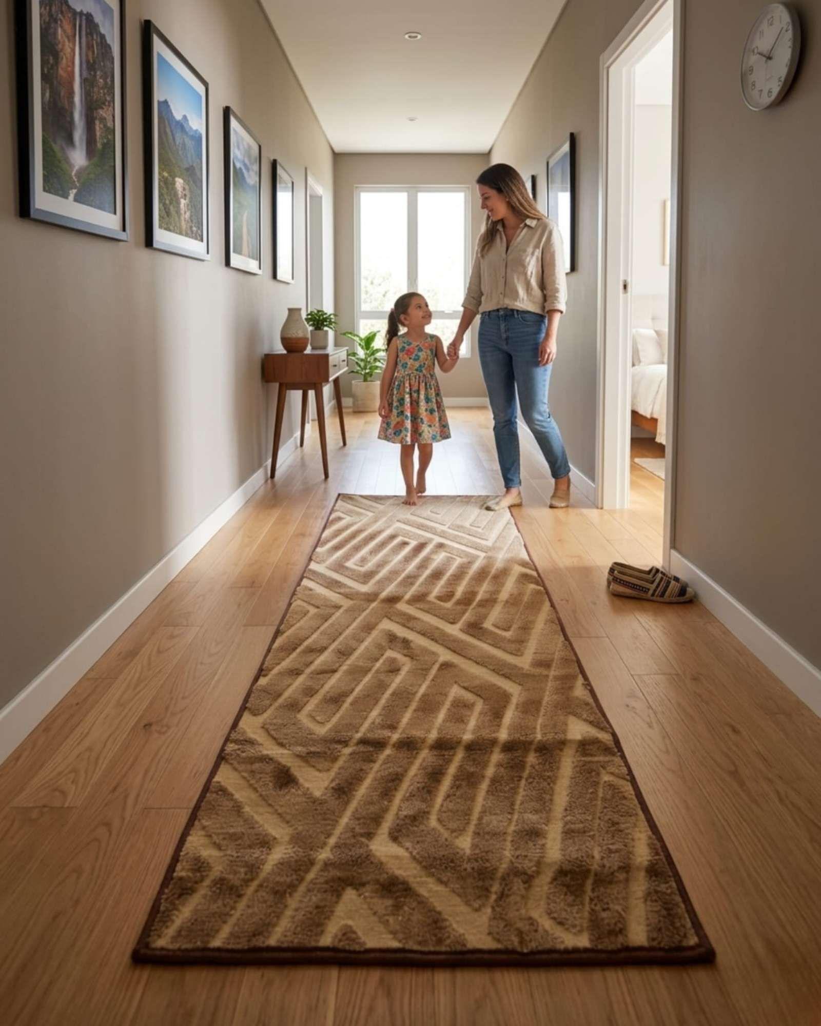 Alfombra Pasillera Moderna Diseño Jacquard 60x160cm m4-0