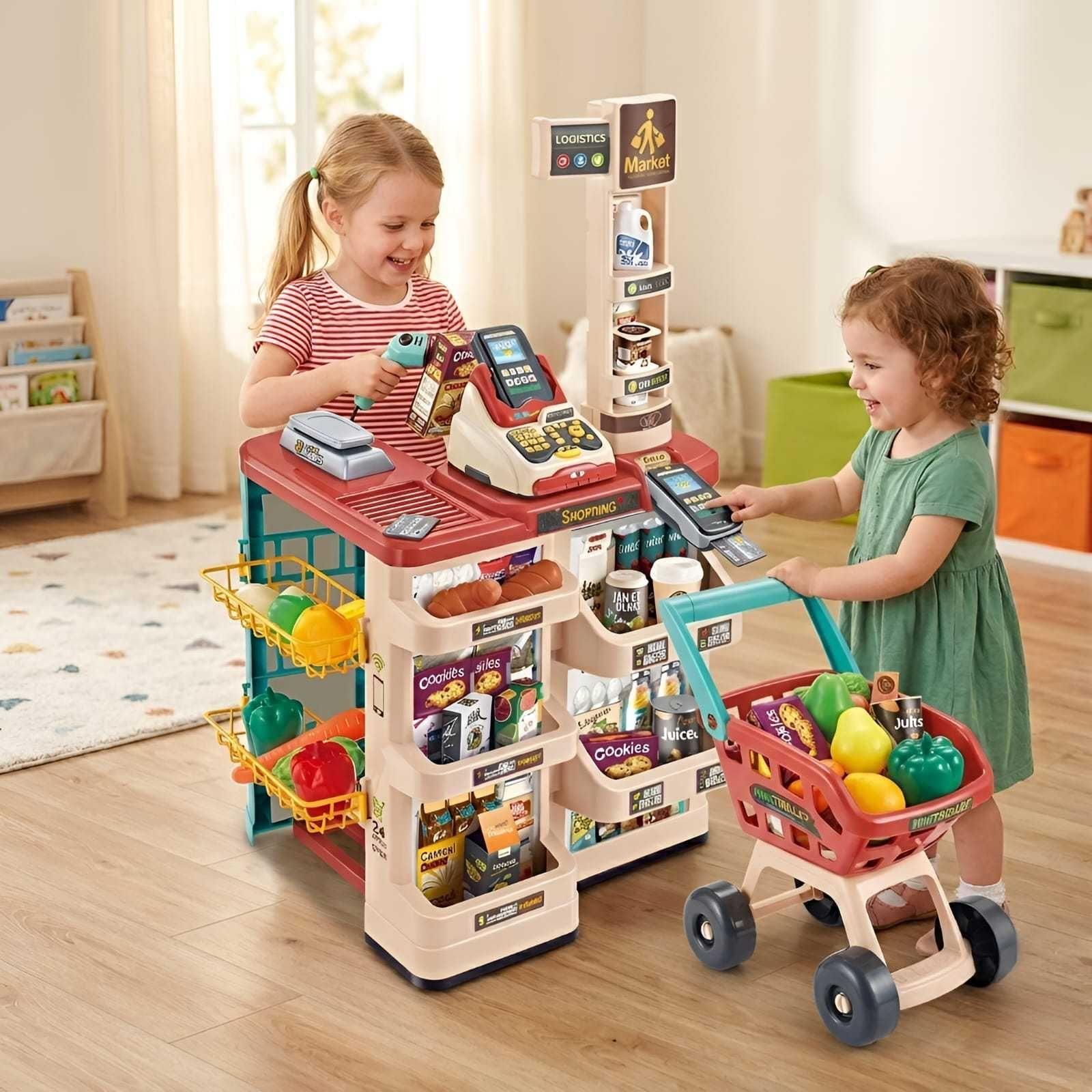 Set de Juguete Supermercado Infantil con Carrito y Accesorios-2