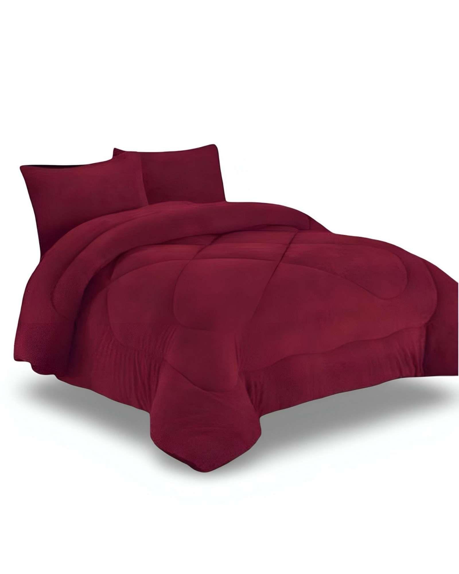 COBERTOR ELEGANTE DE INVIERNO UNICOLOR PLUSH CON CHIPORRO PLAZA Y MEDIA S52-1