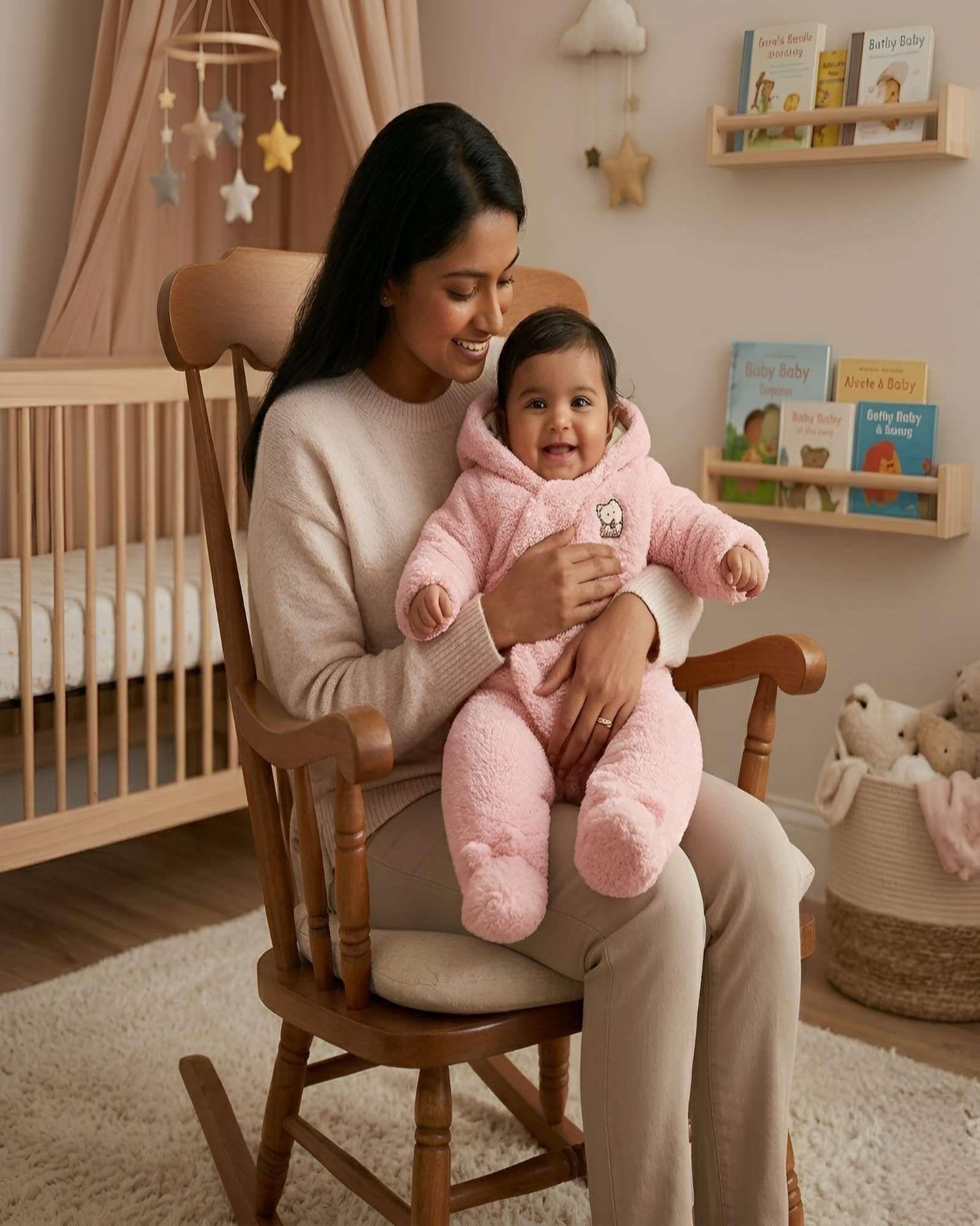 Enterito Mameluco Oso de Peluche con Pies para Bebé de 0 a 9 Meses O2-4