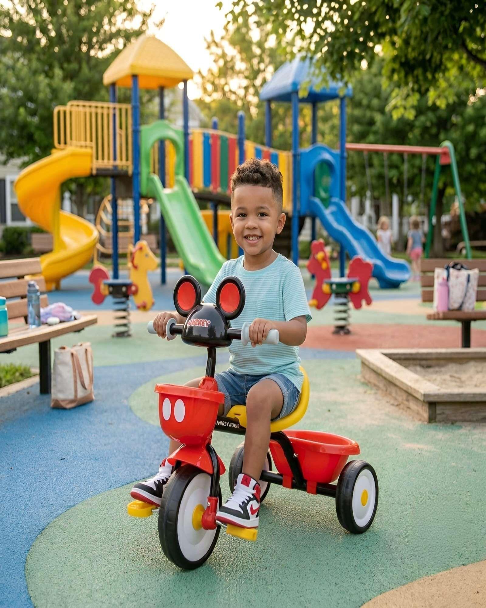 Triciclo Infantil Temático con Canasto Mickey Mouse-2