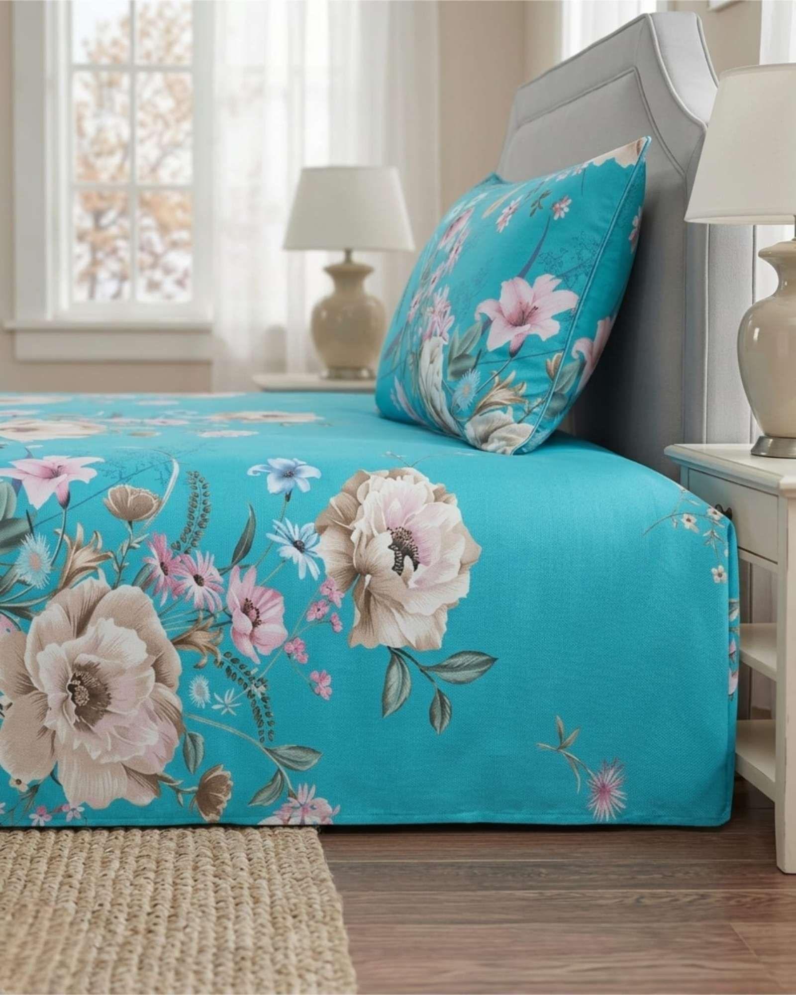 Juego de Sábanas king Resistencia y Elegancia para tu Descanso Diario color azul-4