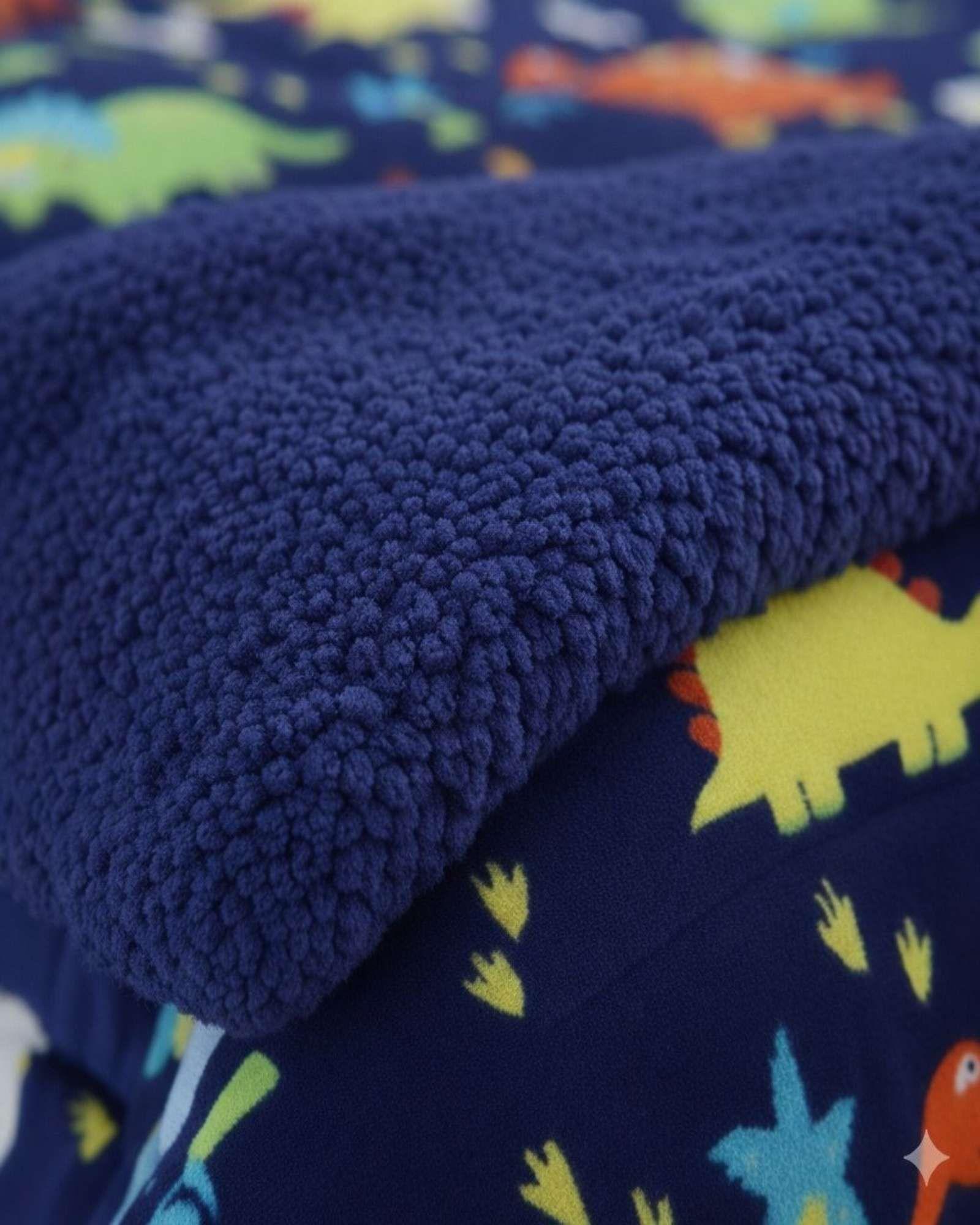 Plumón Cubrecama Chiporro 1.5 plaza Extra Cálido Invierno Premium azul-2