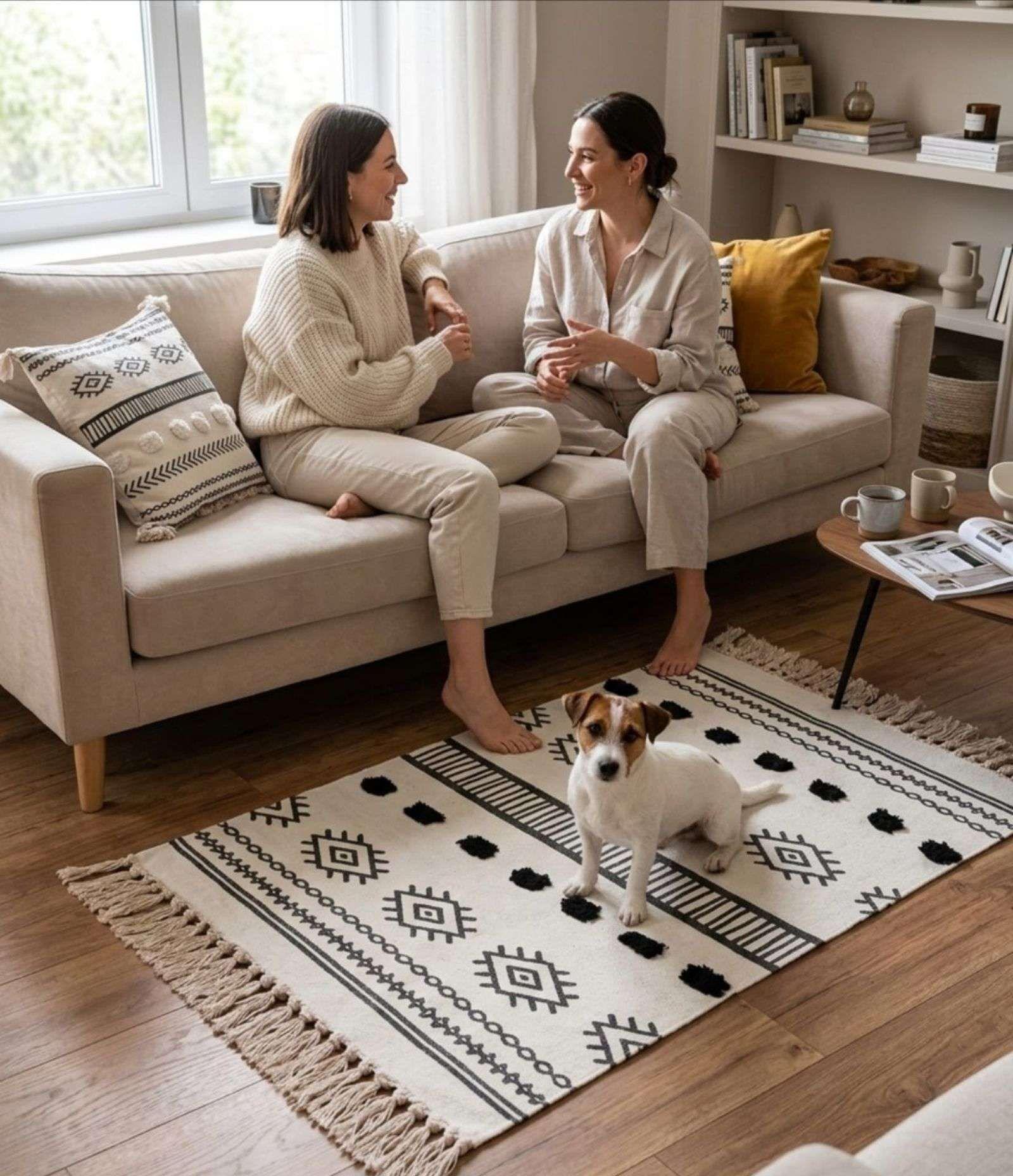 Alfombra Decorativa 60x90 cm Estampada con Relieve Tufting A1-2