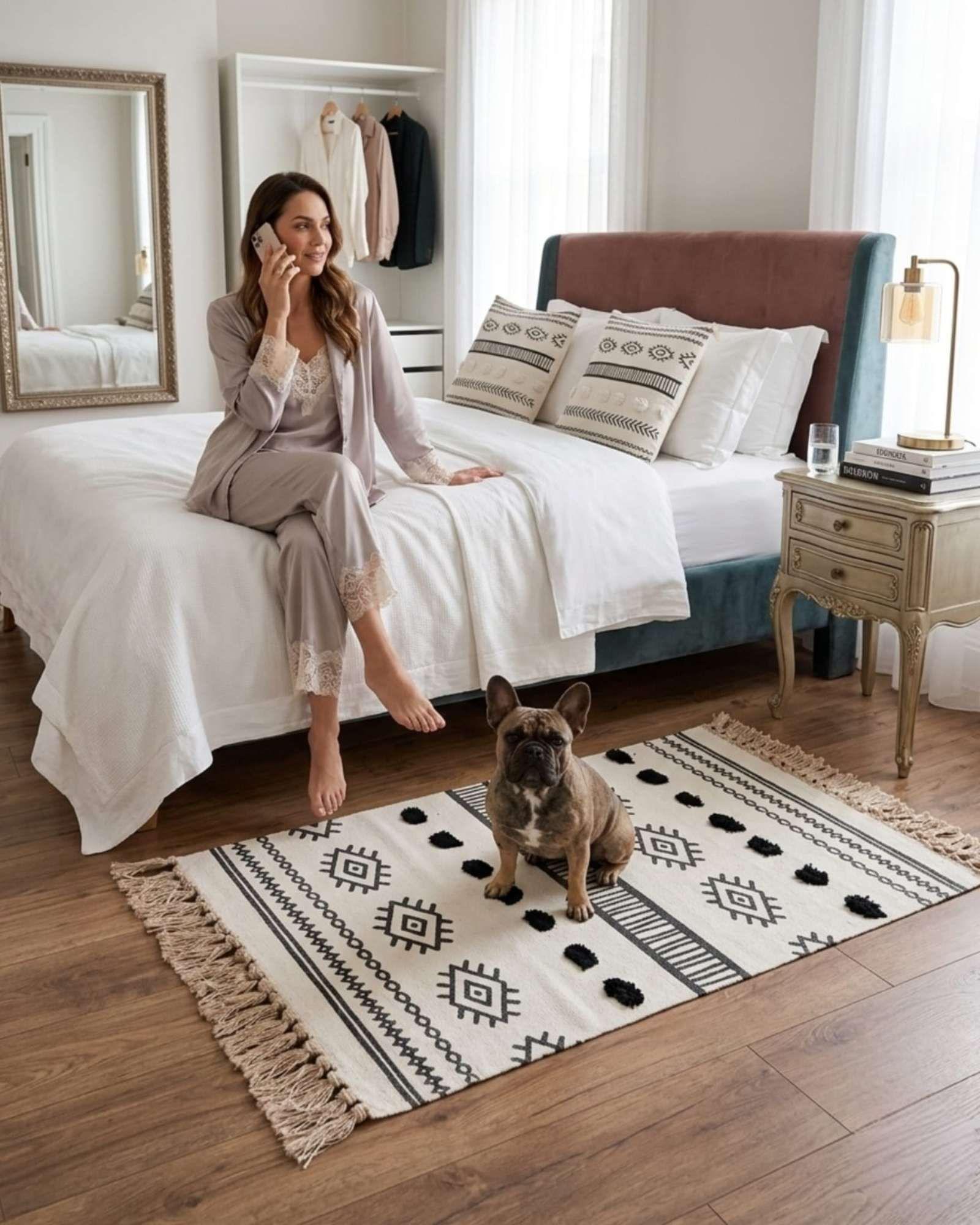 Alfombra Decorativa 60x90 cm Estampada con Relieve Tufting A1-3