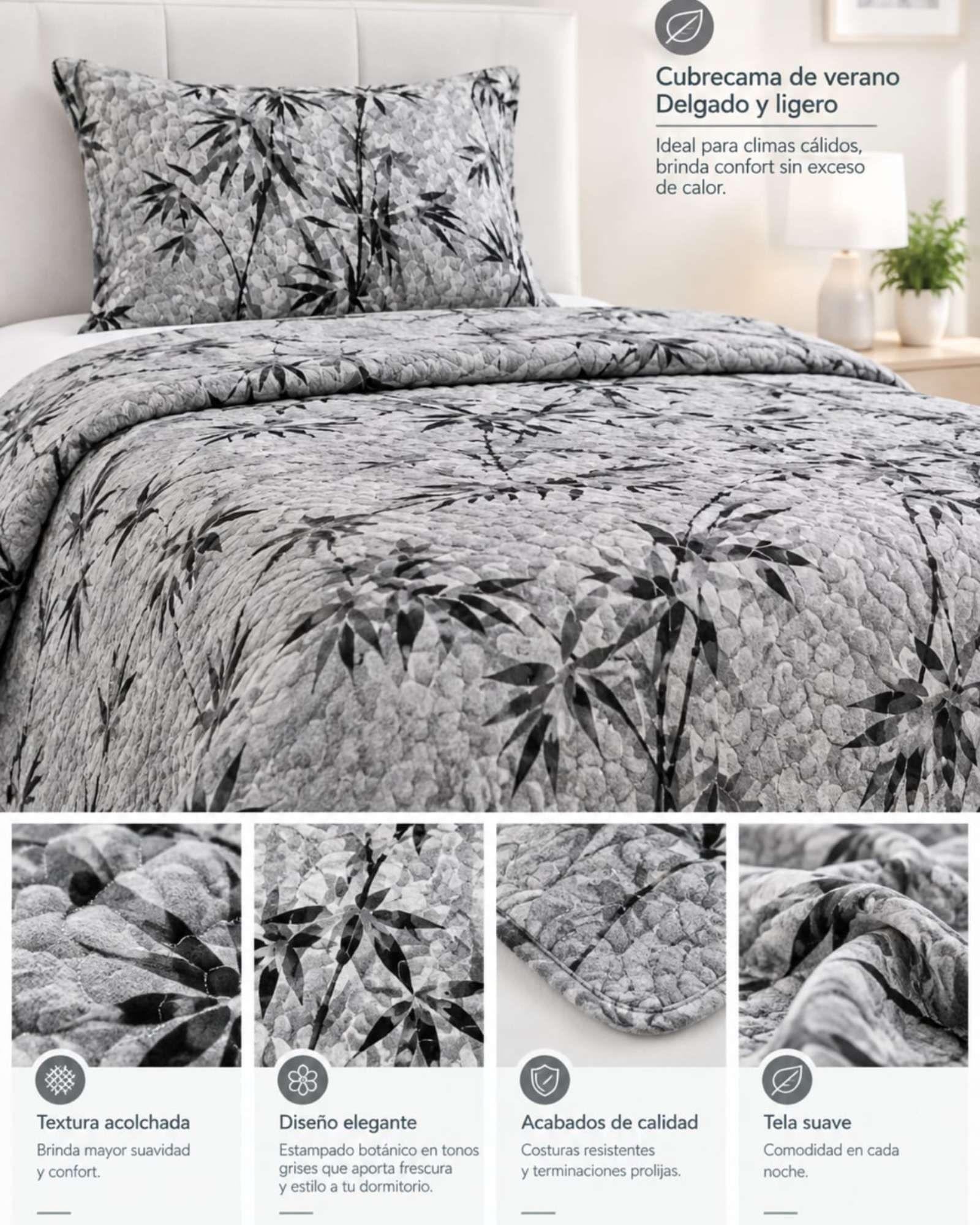 Cubrecama de Verano 1.5 Plaza Liviano y Fresco Quilt A14-2