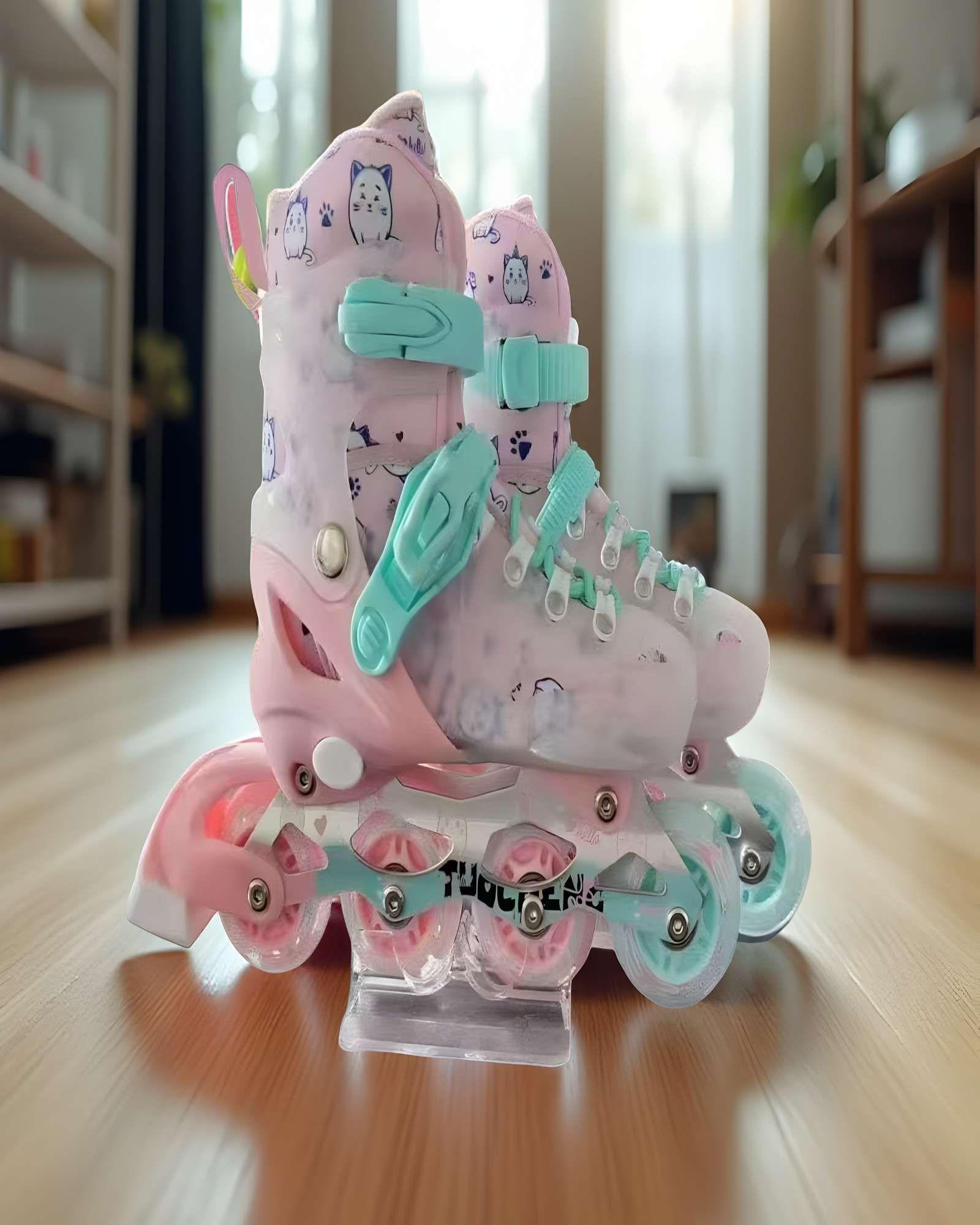 PATIN EN LINEA CON LUCES Y KIT TALLA M 35-38 A30-2