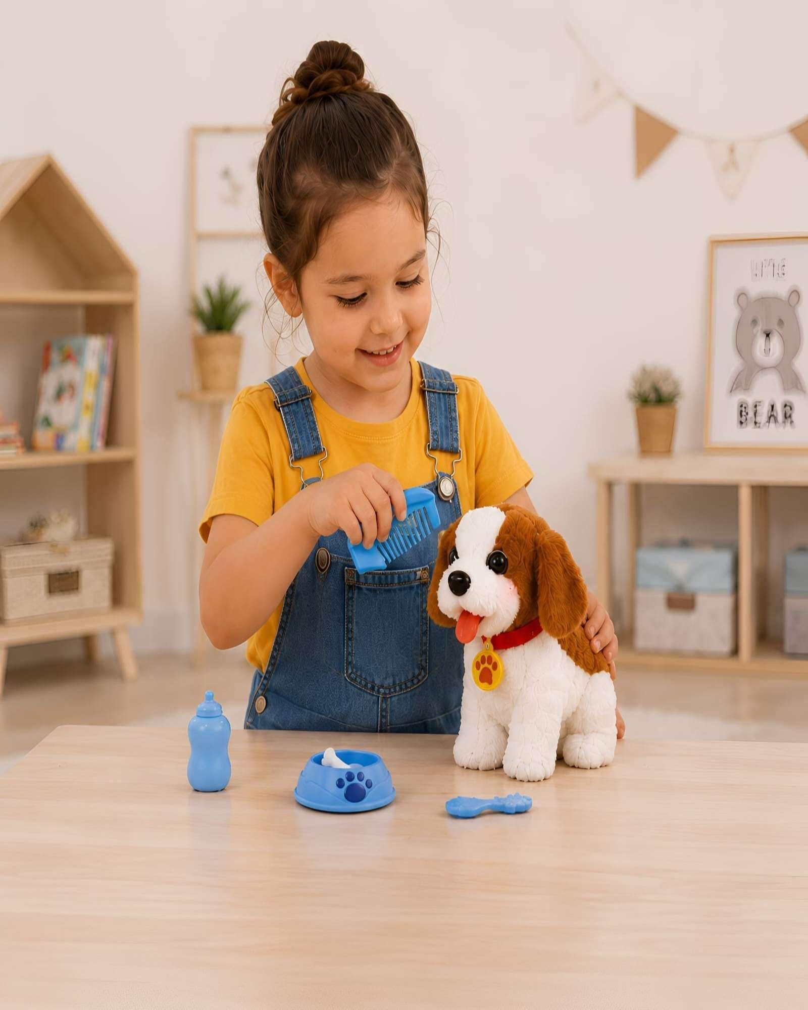 Mascota Interactiva Perro de Peluche con Accesorios-4
