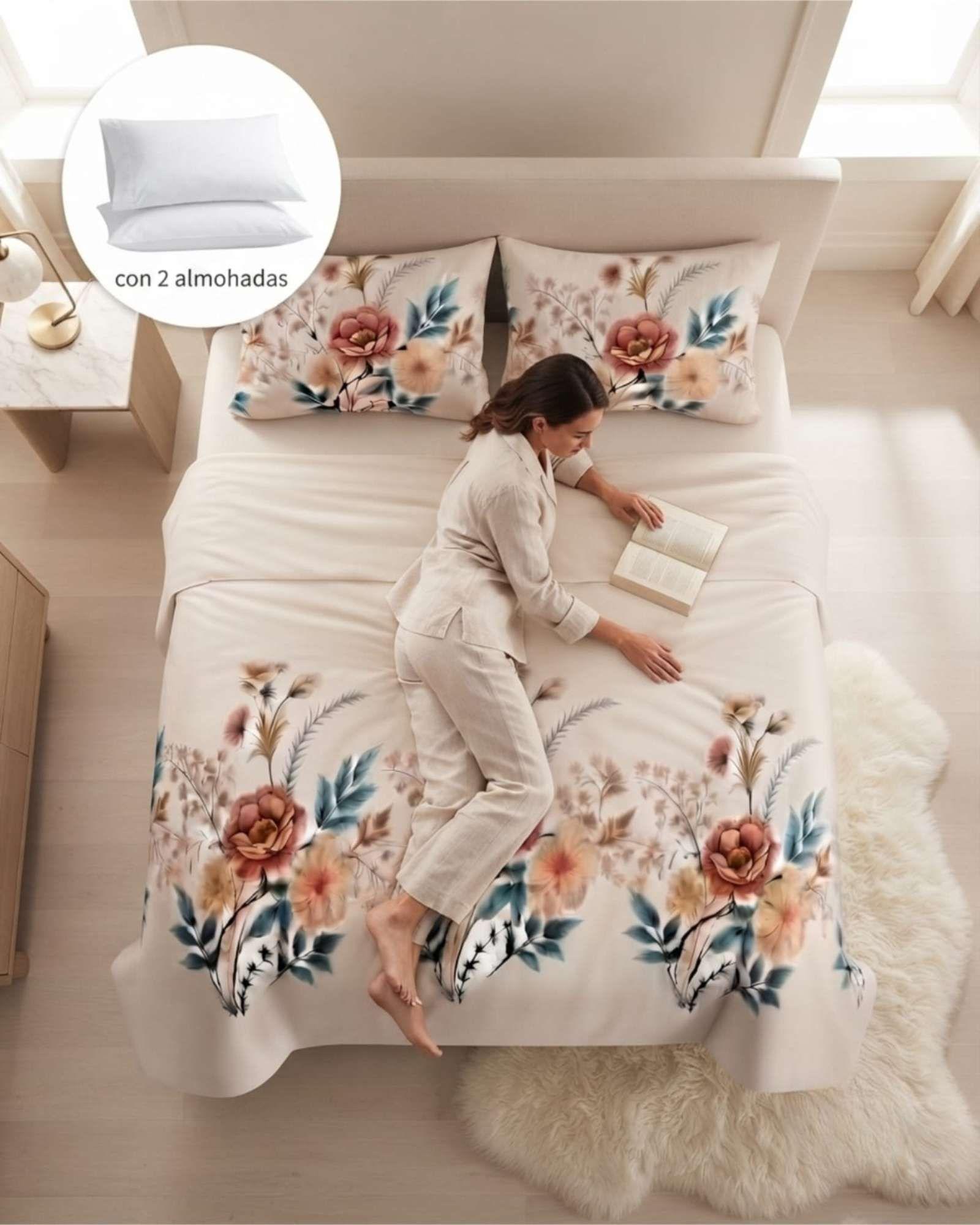 Cubrecama Quilt de Verano King Delgado Ultra Liviano + 2 Almohadas 07-3
