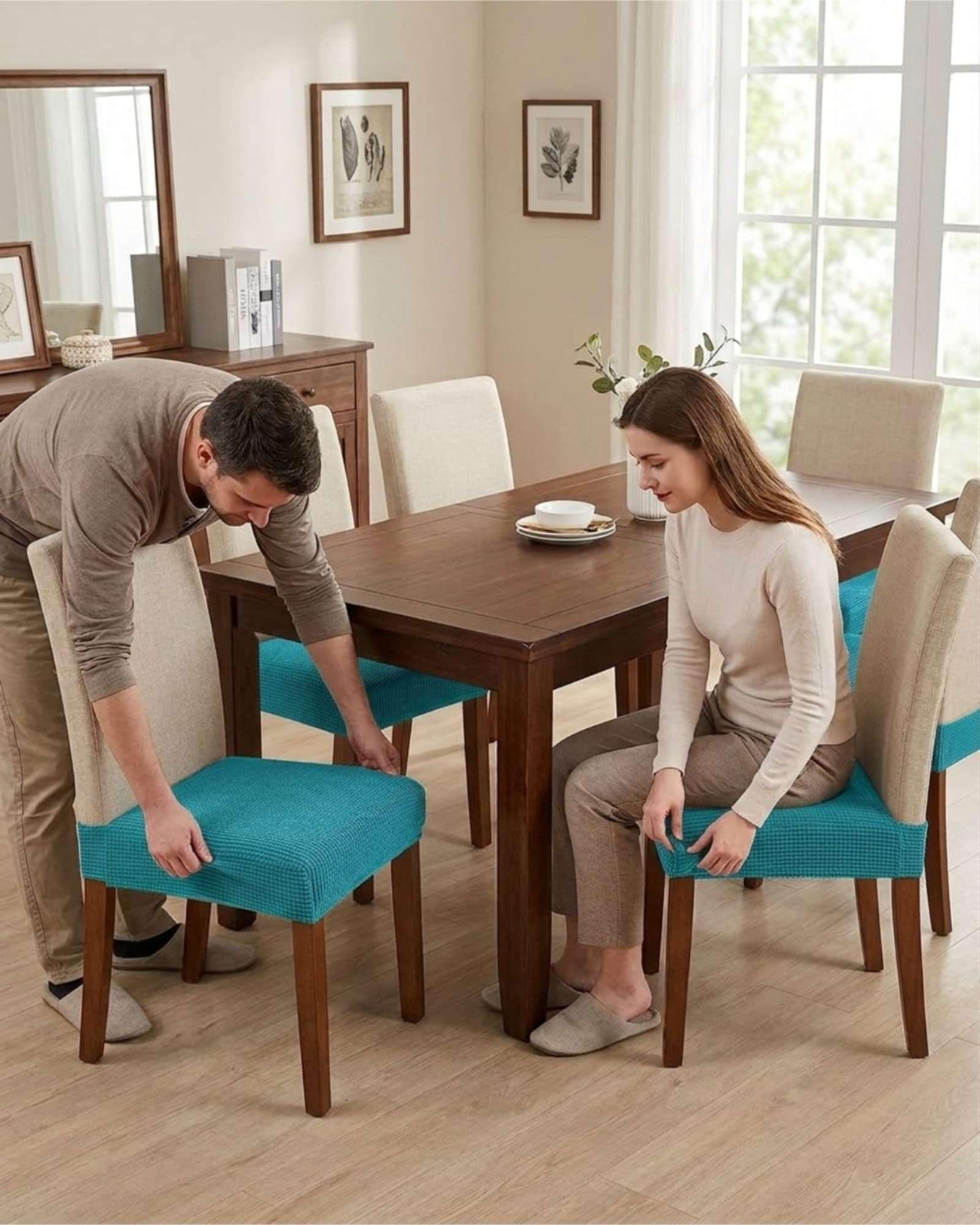 Pack x6 Fundas Cubre Asiento para Silla de Comedor Elásticas S3-2