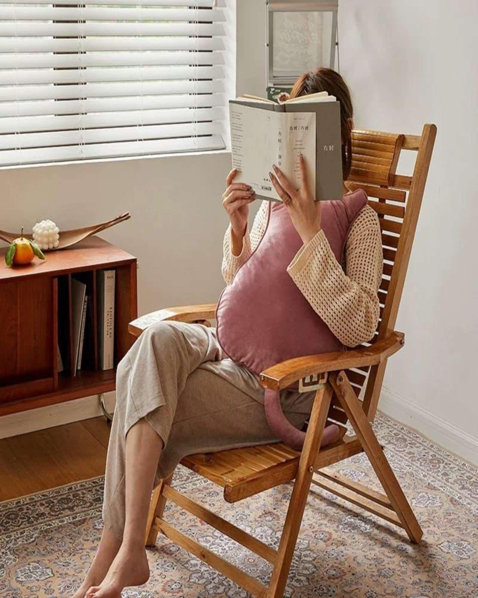 Pack de 2 Cojin de Gato Extra Suave para decorar o apego para niños Rosa-2