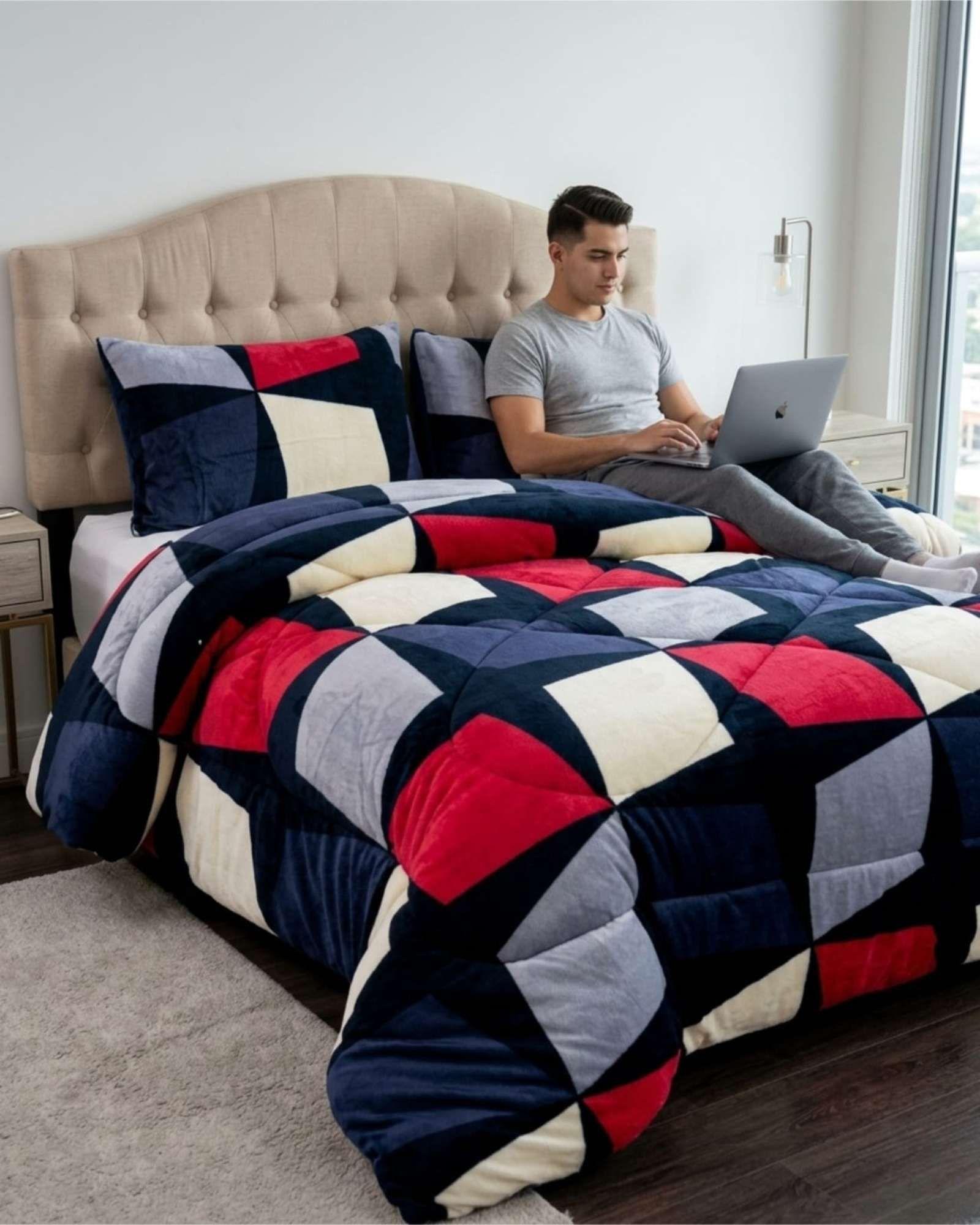 Plumón Térmico 2 Plazas Plush y Chiporro Extra Cálido Invierno A21-4