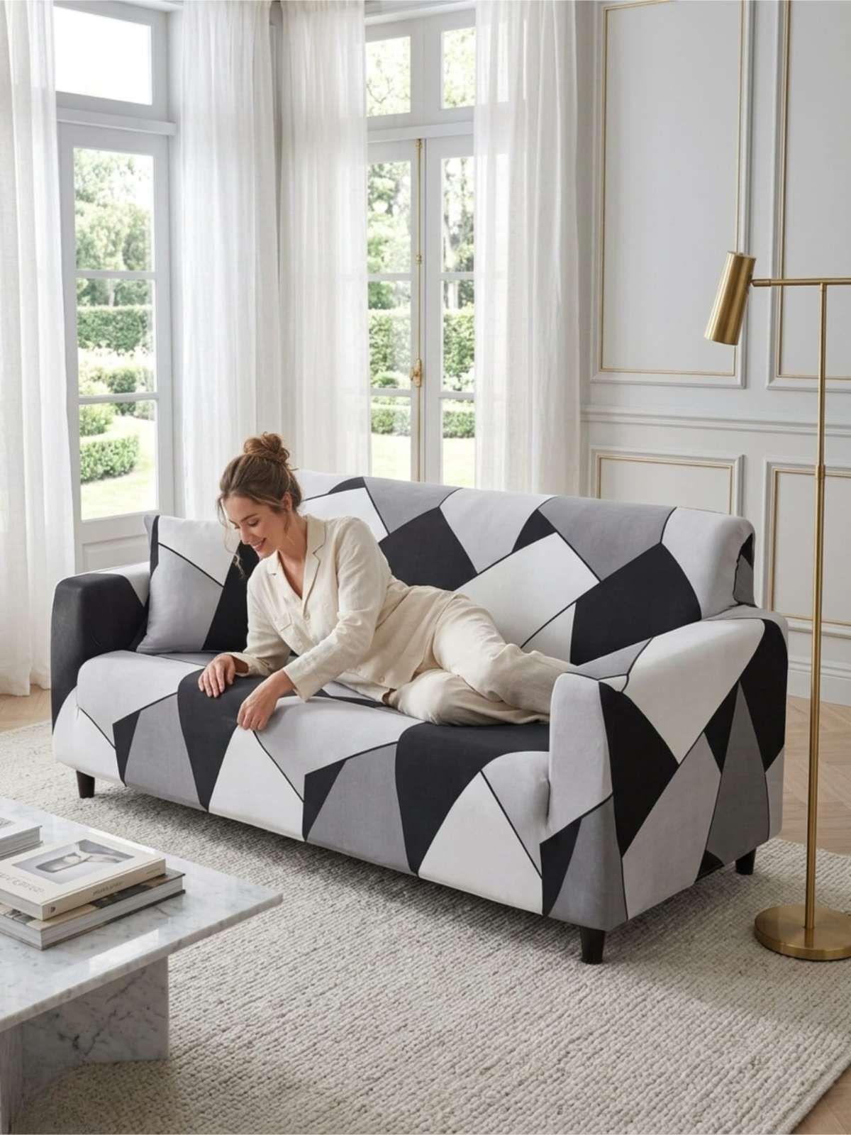 Funda De Sofá Elasticada Efecto Tapizado 360° - 2 Cuerpos 14-4
