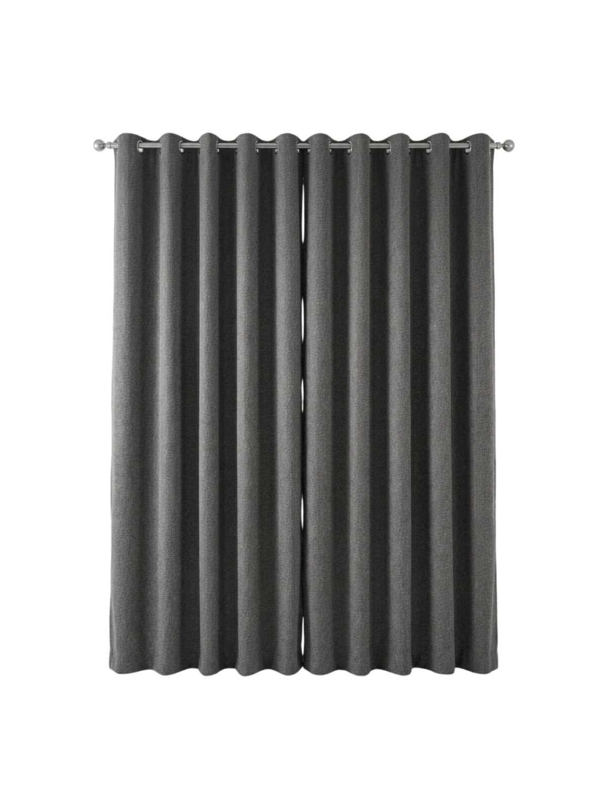 Set de Cortina Blackout medida 150x220 cm gris-2