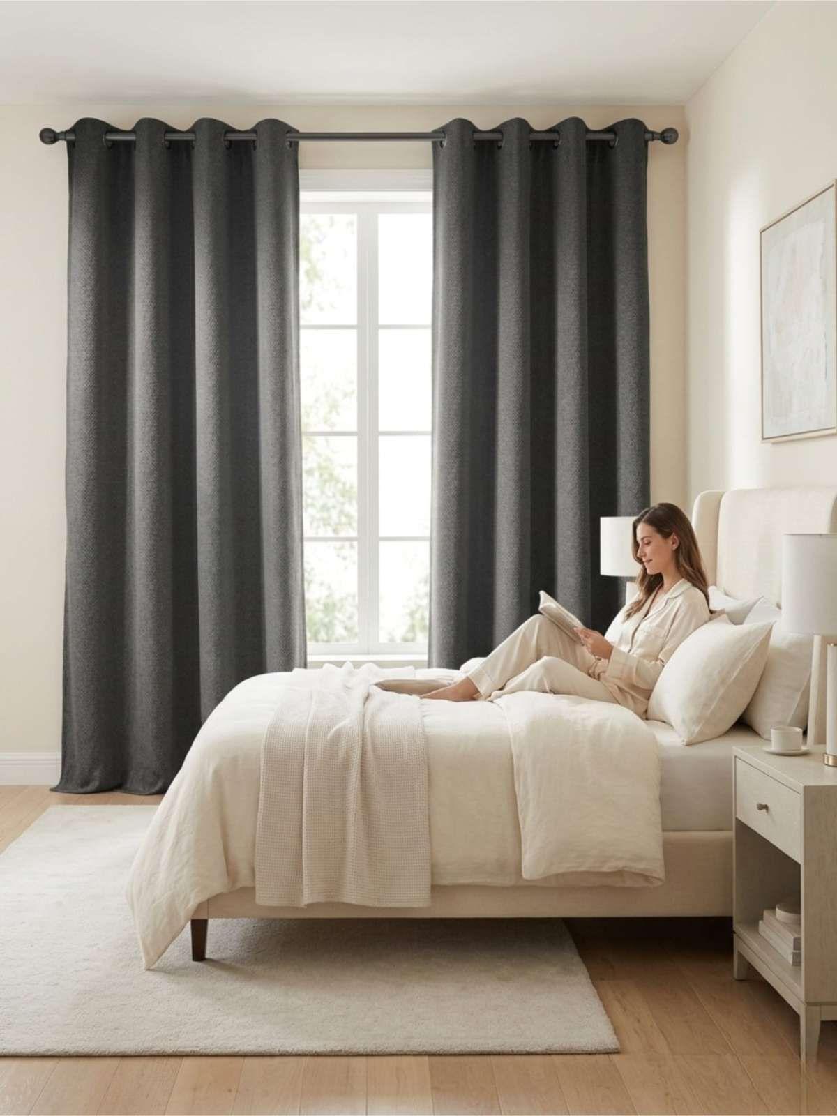 Set de Cortina Blackout medida 150x220 cm gris-4