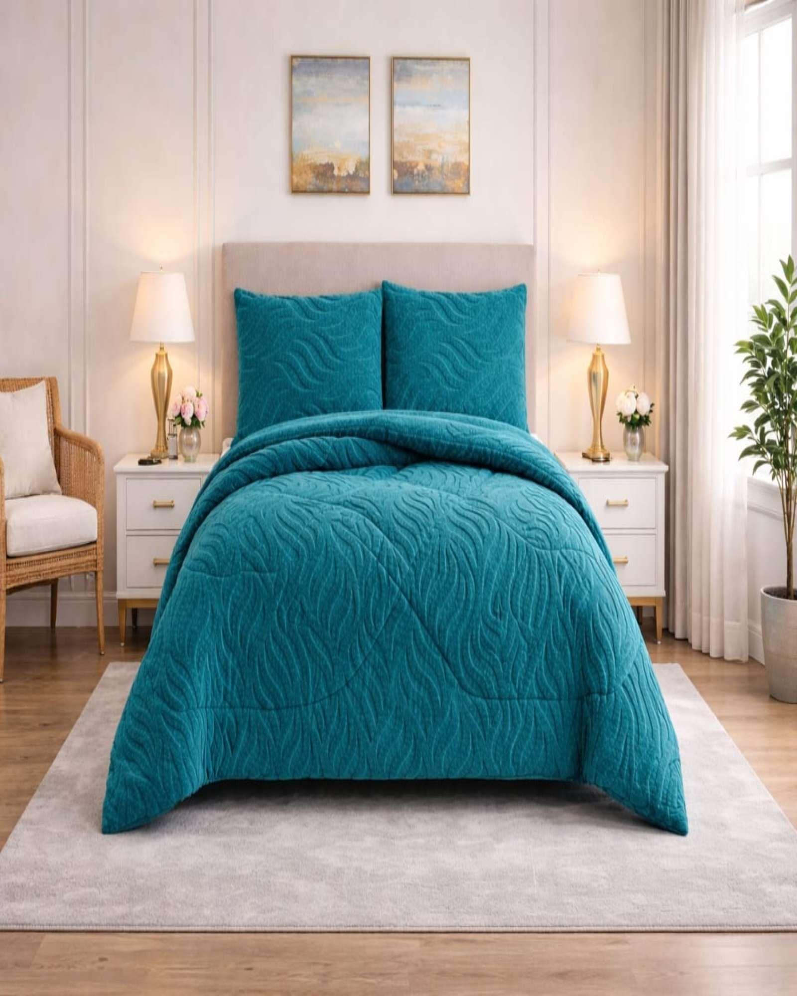 Cubrecama Chiporro Diseño Relieve Ondas 2 plazas C4-2