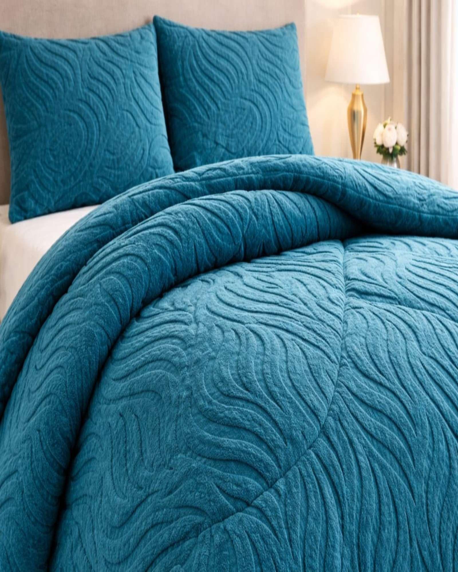 Cubrecama Chiporro Diseño Relieve Ondas 2 plazas C4-3