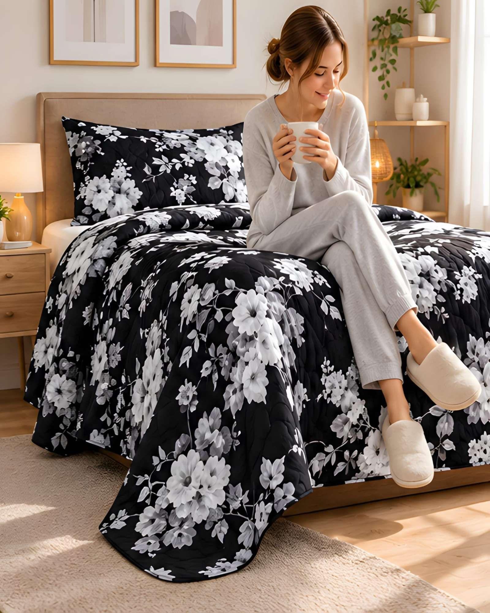 Cubrecamas Quilt De Verano Plaza Y Media Mas Almohada m8-3