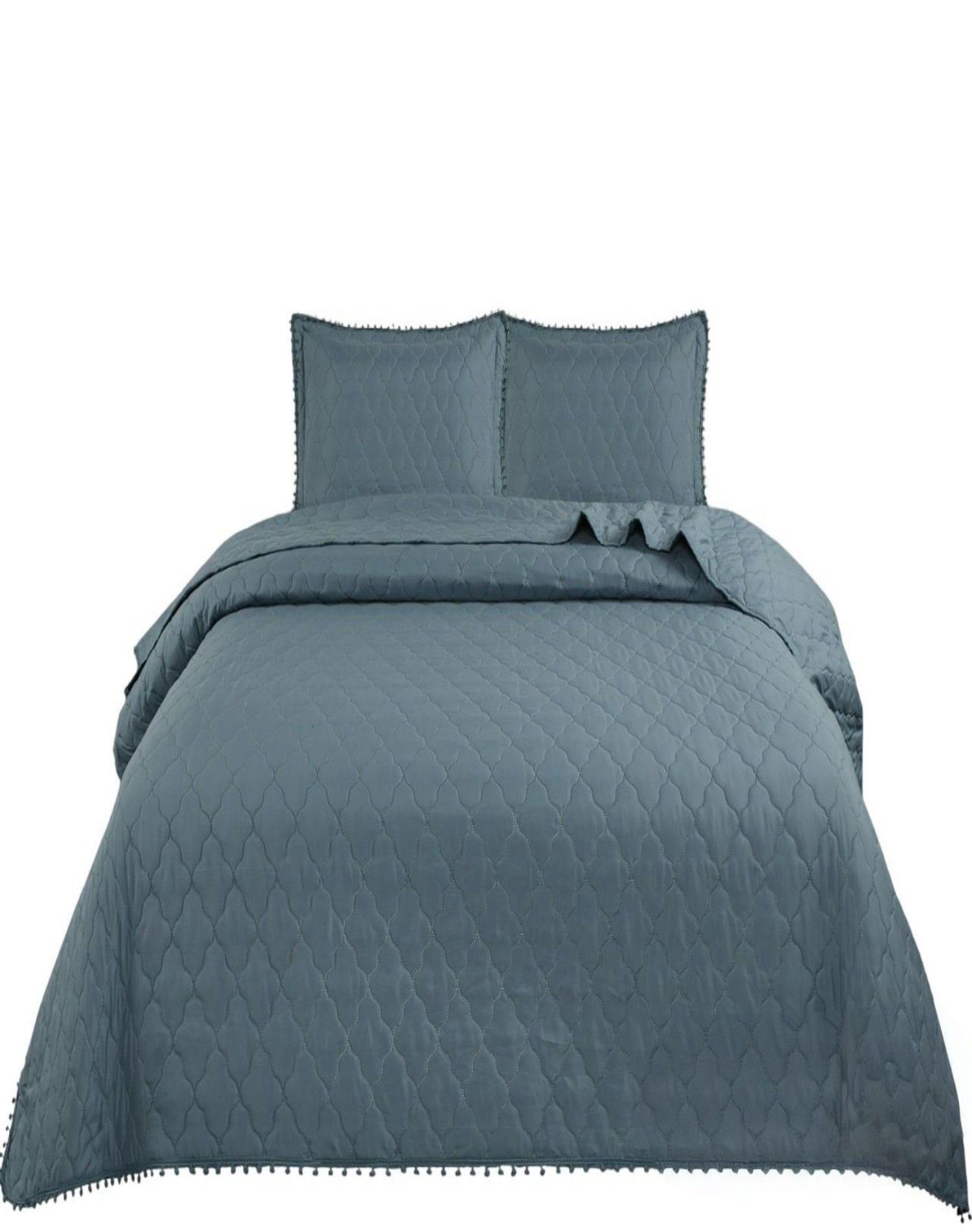 Cubrecamas Quilt Primavera Verano con Pompones B1-0