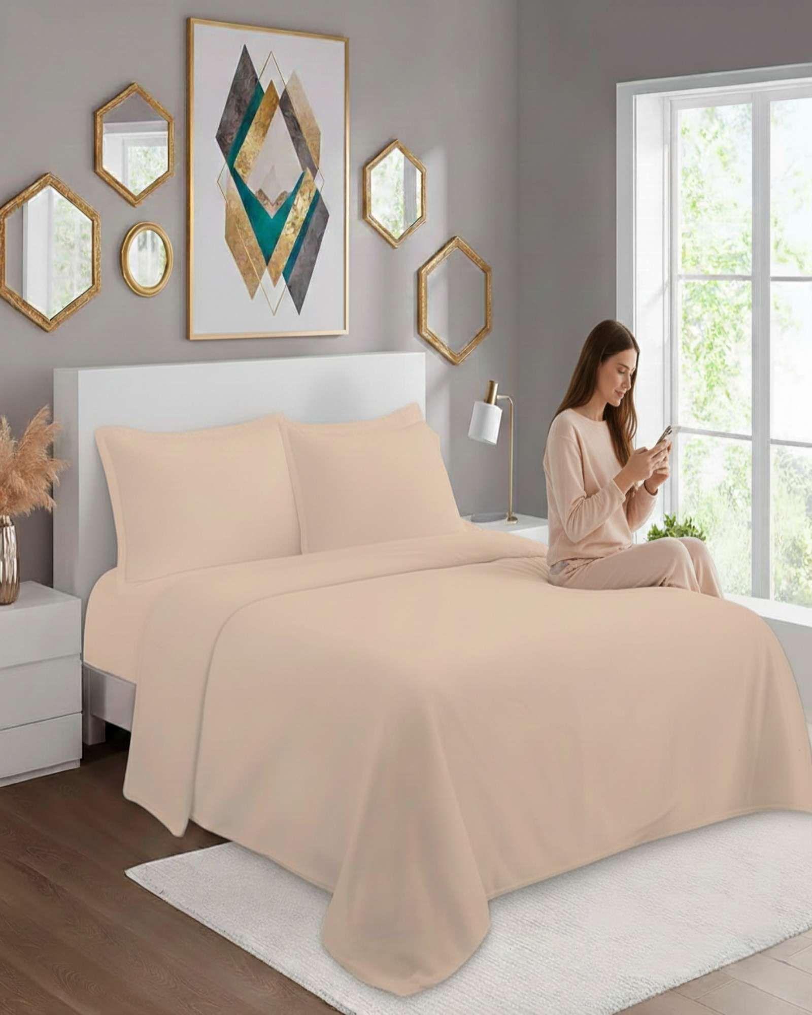 Juego de Sábanas Polar Premium King Térmicas Extra Suaves 07-2