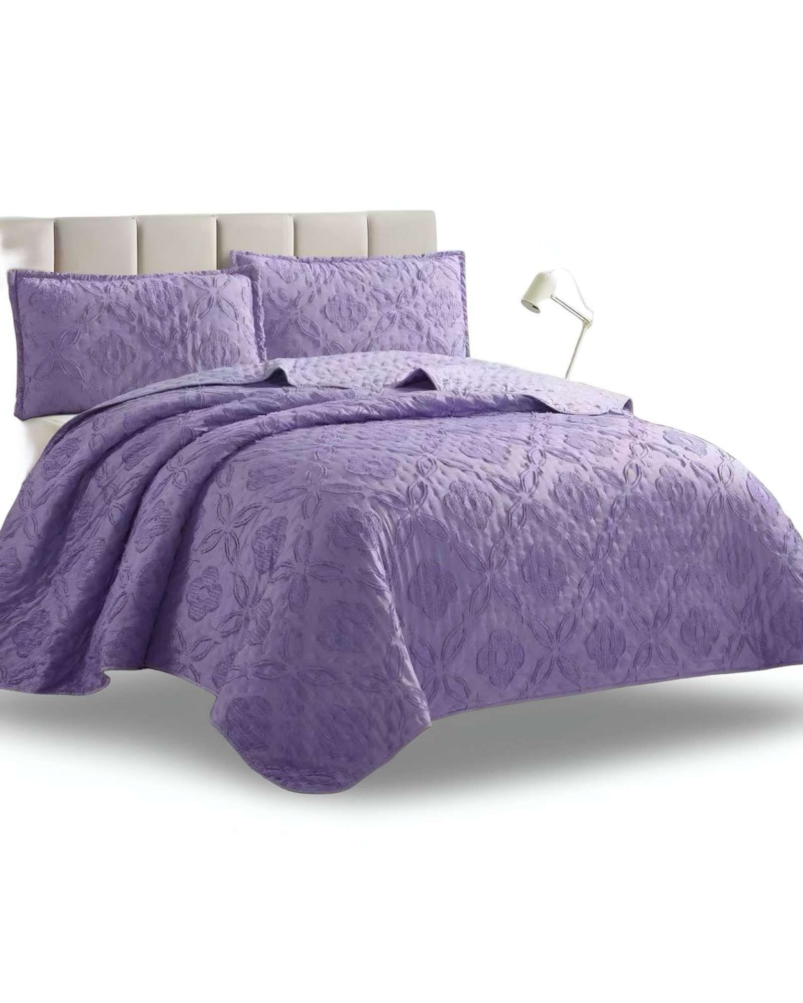 CUBRECAMA QUILT TUFTING DE LUJO SUAVE PLAZA Y MEDIA P-02-0
