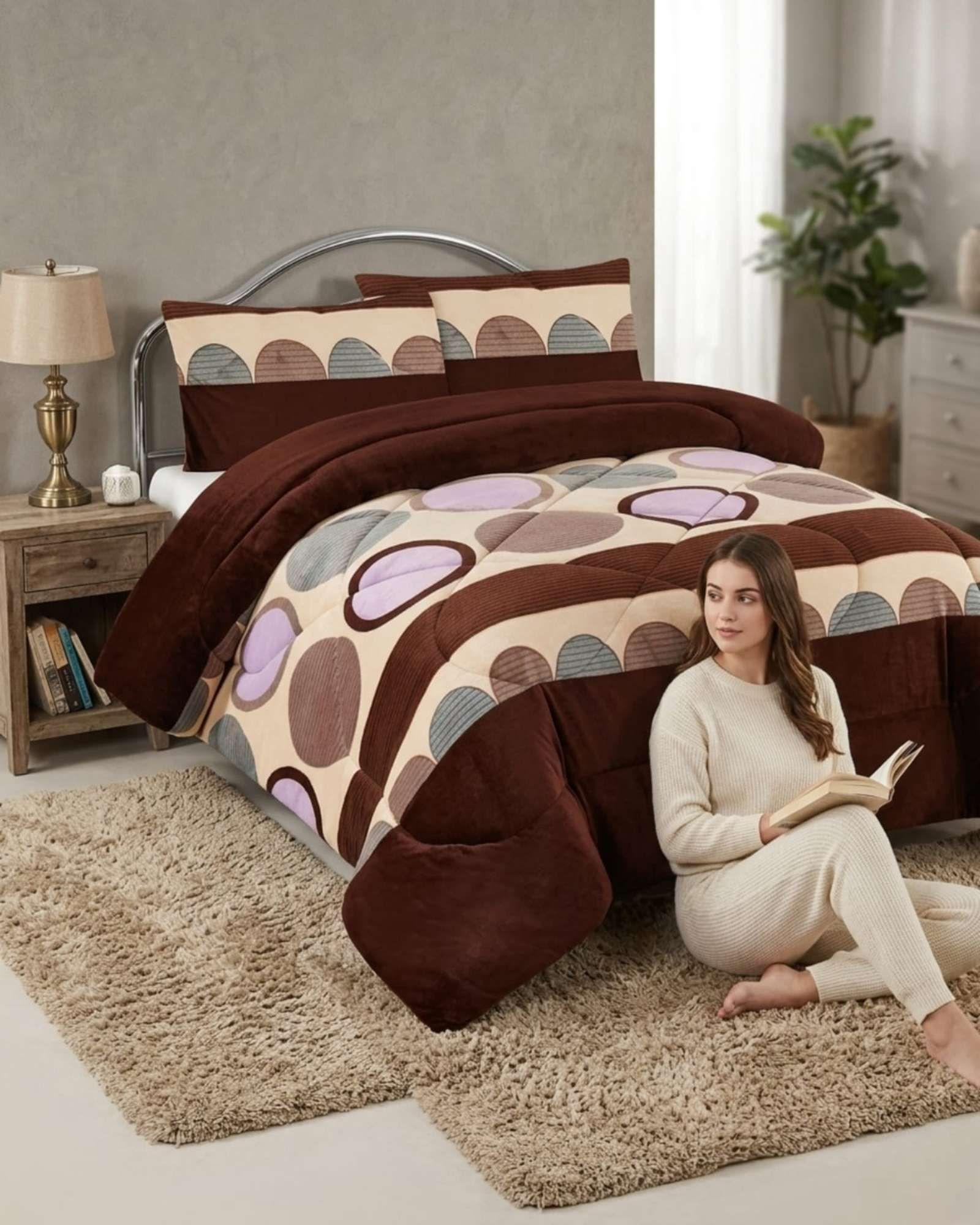 Cubrecama Plush 2 Plazas con Chiporro Térmico Extra Suave Invierno 10-2