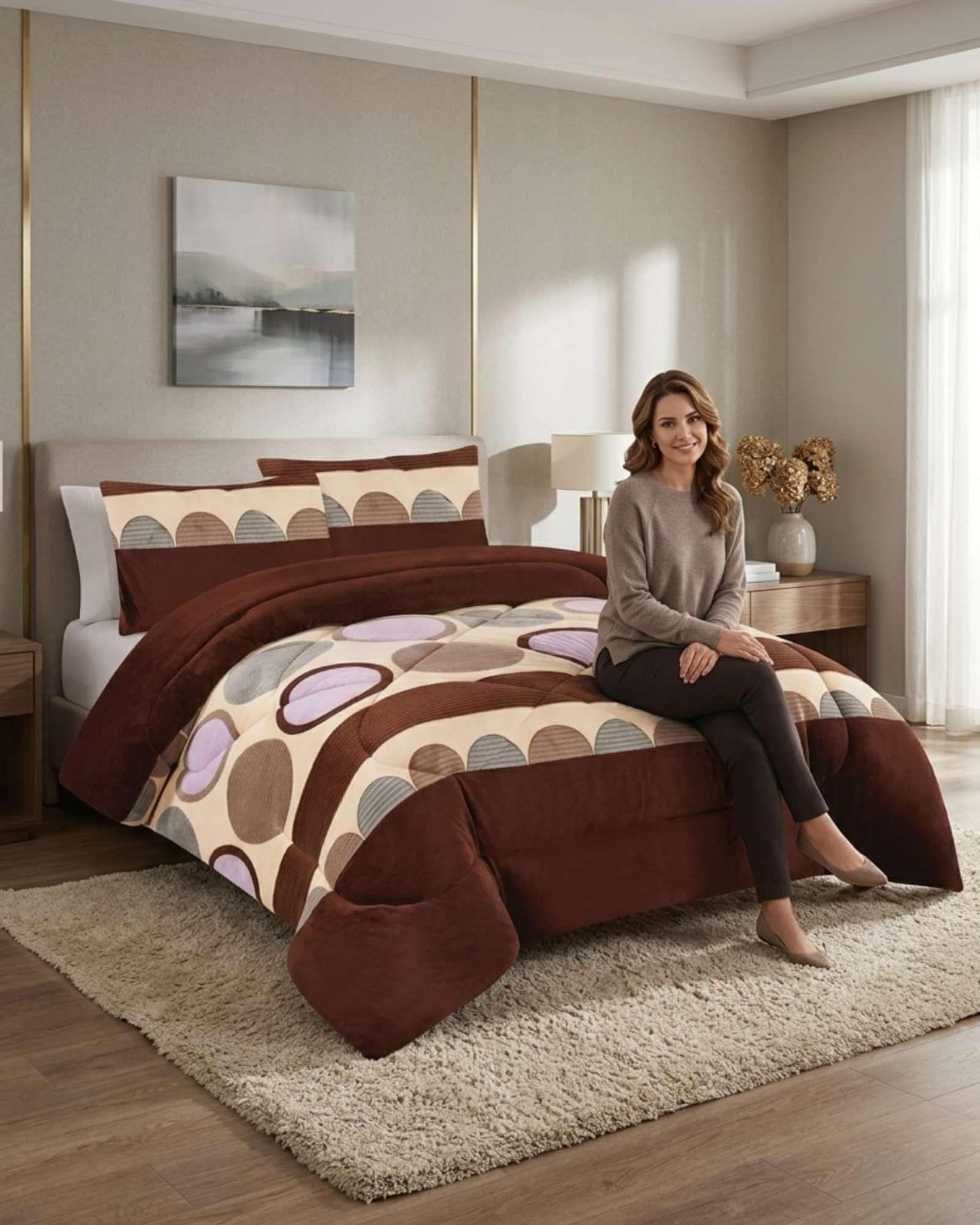 Cubrecama Plush 2 Plazas con Chiporro Térmico Extra Suave Invierno 10-3