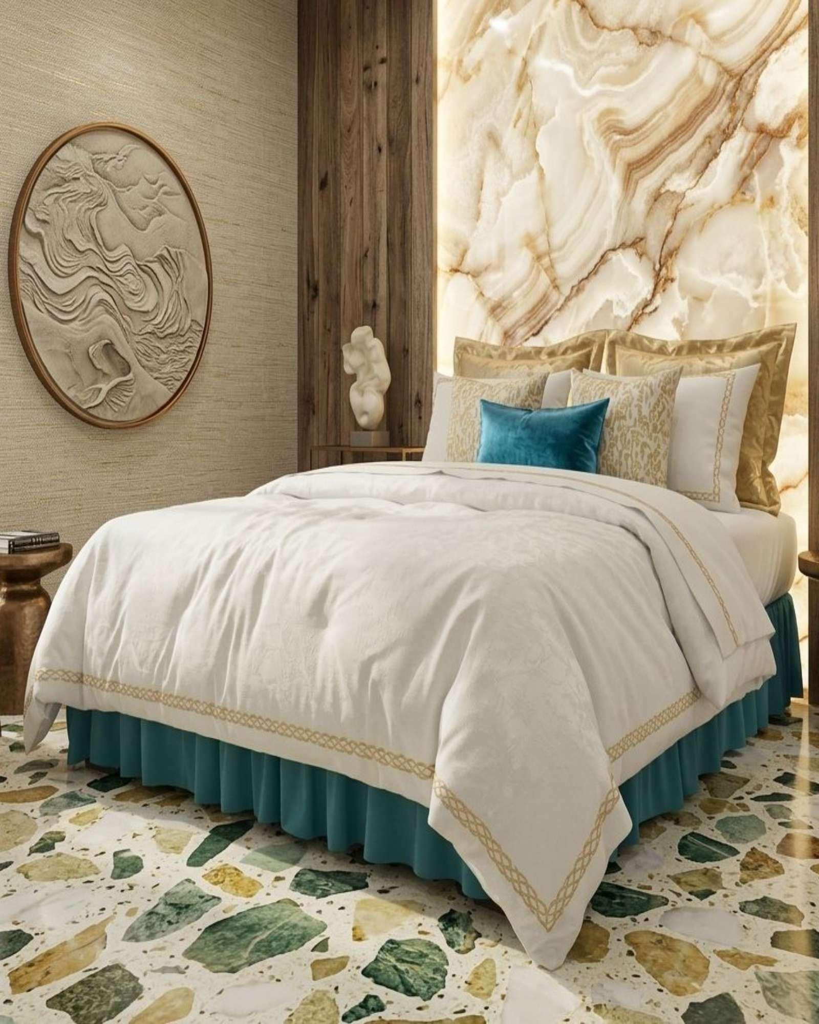 Faldon de Cama Elasticado Premium King m4-3